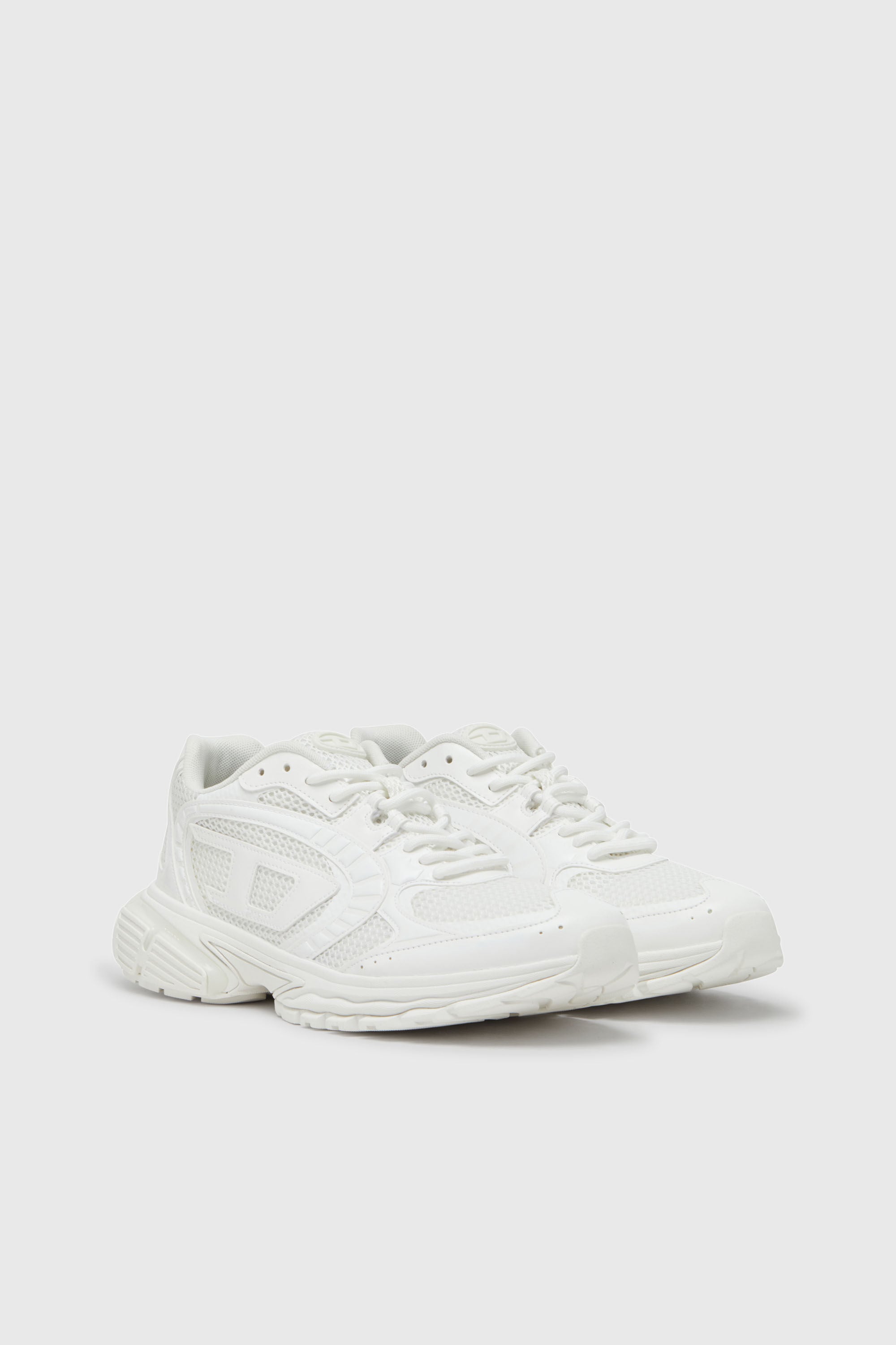 Diesel - S-PRO-V-DENSE LOW W, S-Pro-V-Dense-Zapatillas de malla monocrom&aacute;tica con logotipo Oval D Mujer in Blanco - 2