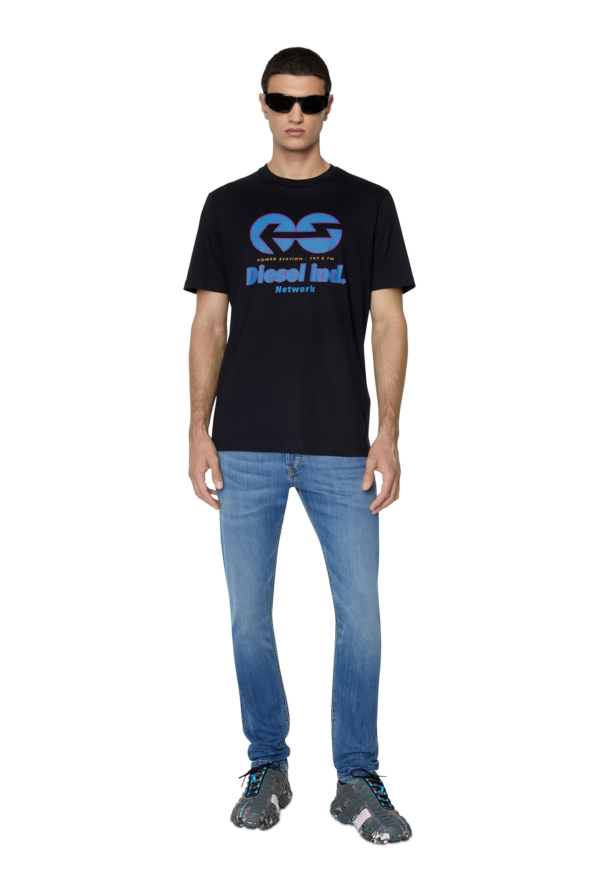 Diesel - D-Luster 0ELAV Slim Jeans, Azul medio - Image 1