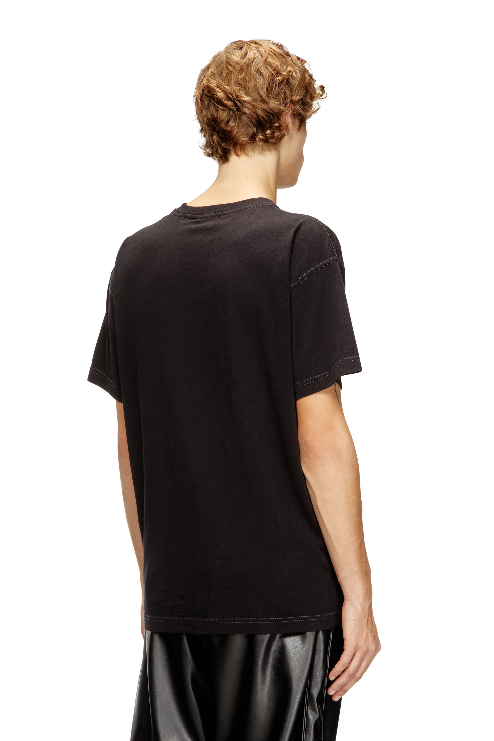Diesel - T-NORM-V7, Camiseta de algodón con estampado láser Hombre in Negro - 4