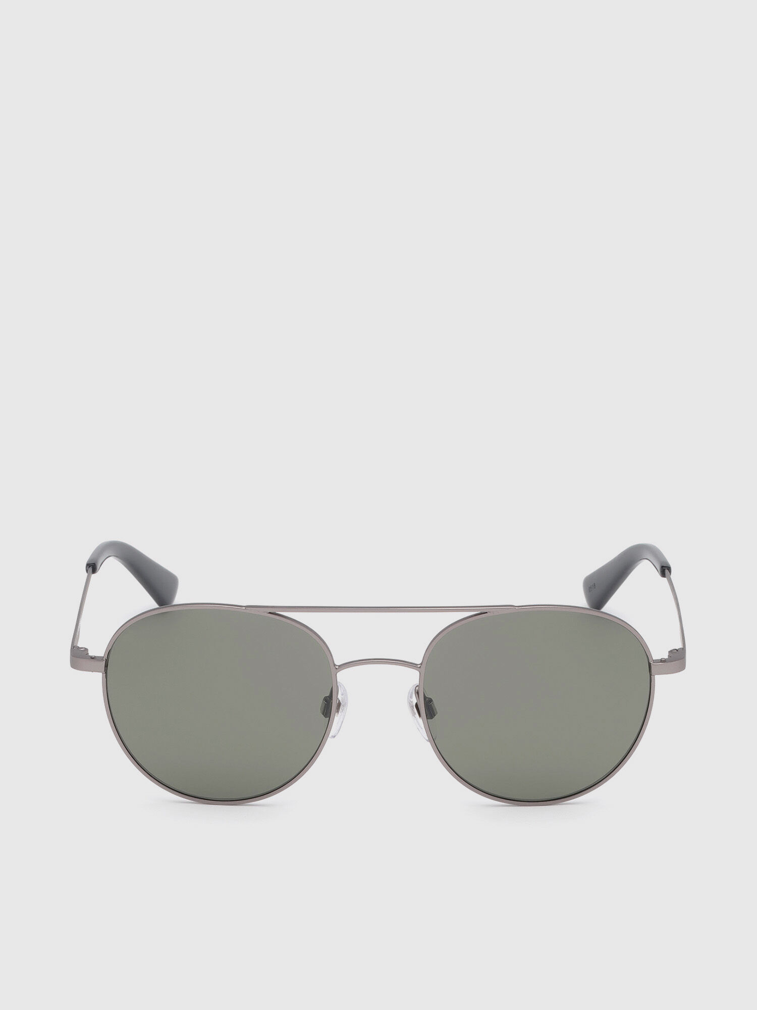 Diesel - DL0286, Gafas de sol redondeadas en metal Unisex in Beige - 1