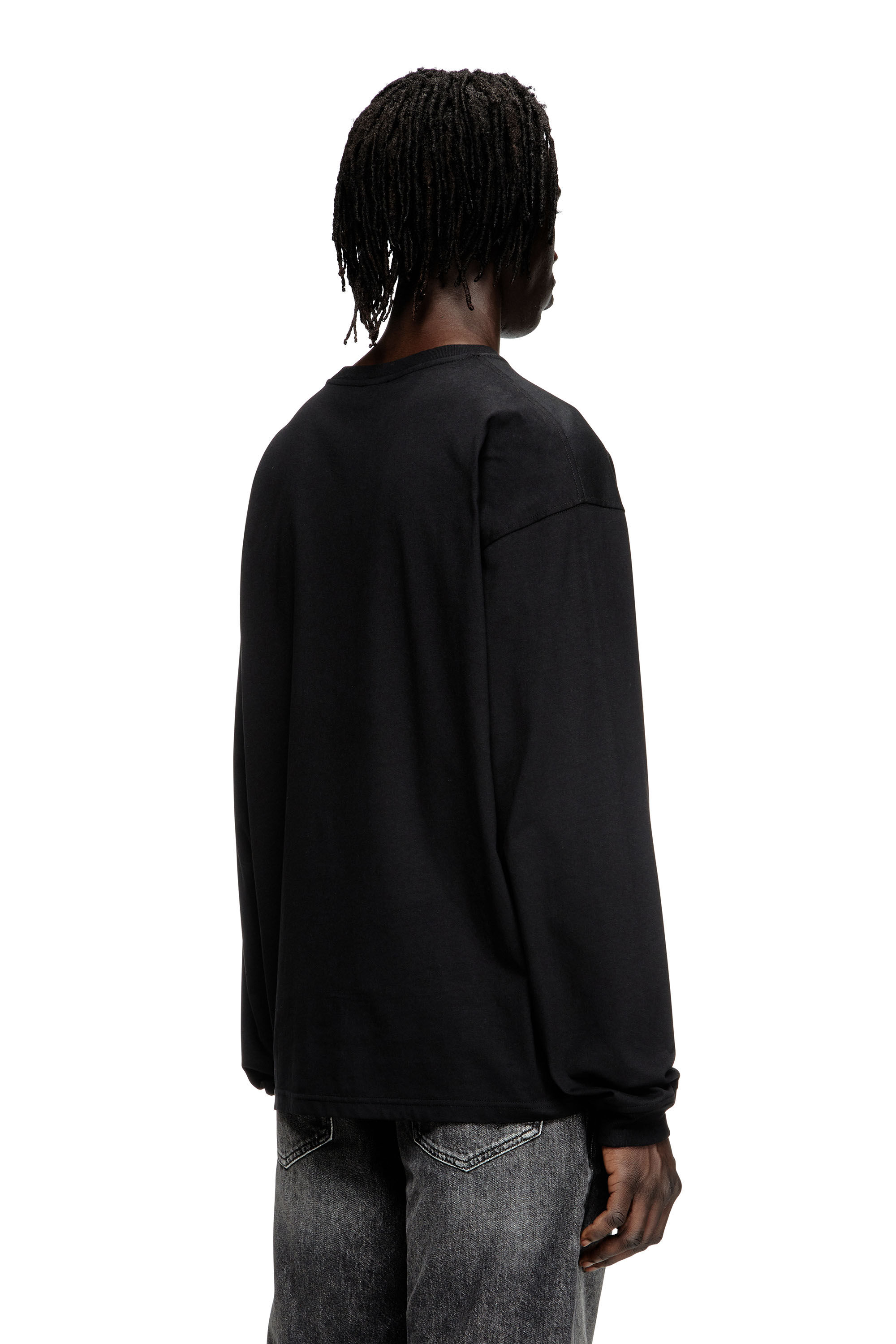 Diesel - PR-T-BOXT-LS-TOM25-1, Camiseta de manga larga con estampado gráfico Unisex in Negro - 4