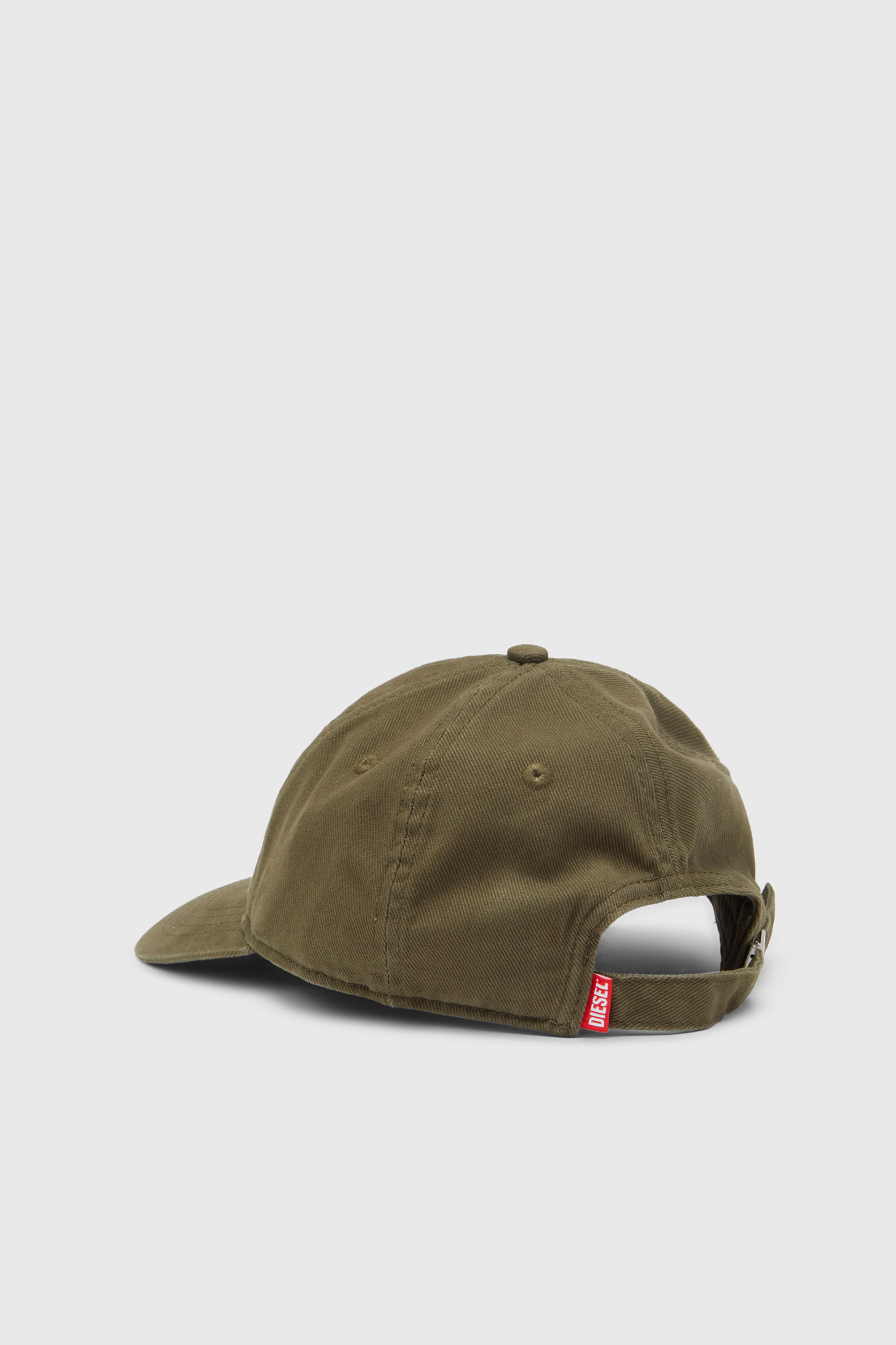 Diesel - C-RUN-WASH, Gorra de b&eacute;isbol en sarga de algod&oacute;n lavada Hombre in Verde - 2