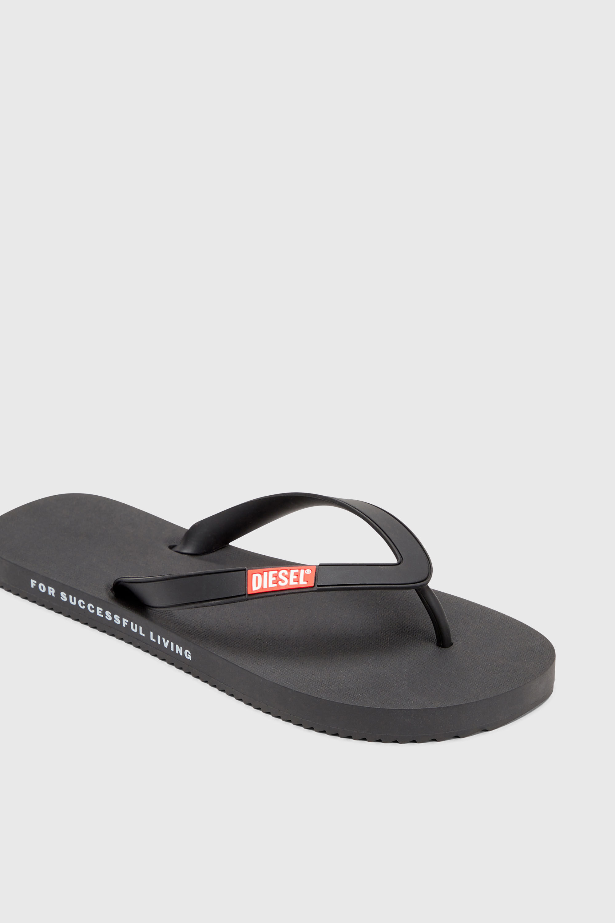 Diesel - SA-RIO, Sa-Rio-Chancletas de goma Hombre in Negro - 6