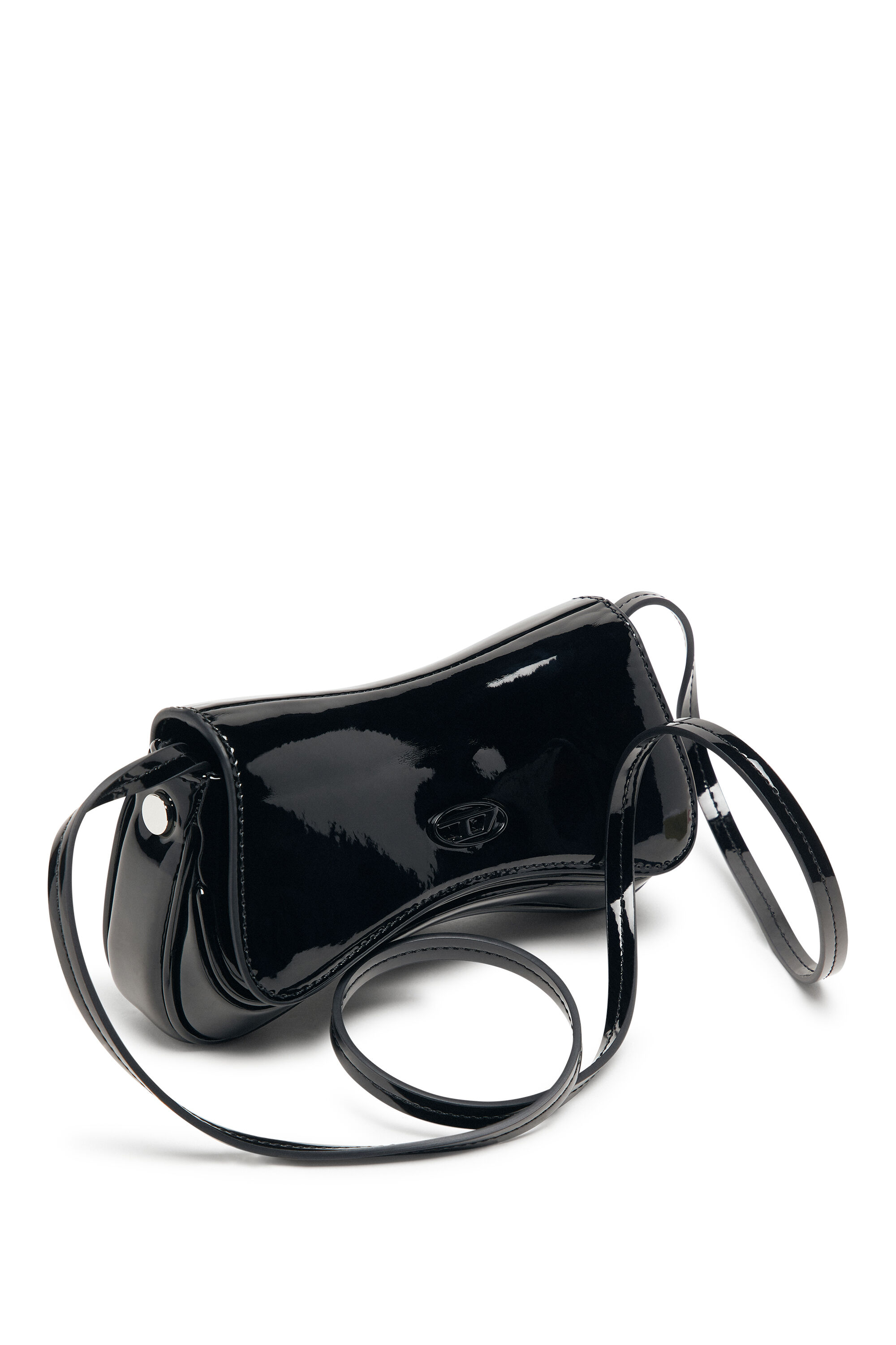 Diesel - PLAY CROSSBODY XS, Play-Bolso bandolera pequeño en PU brillante Mujer in Negro - 5