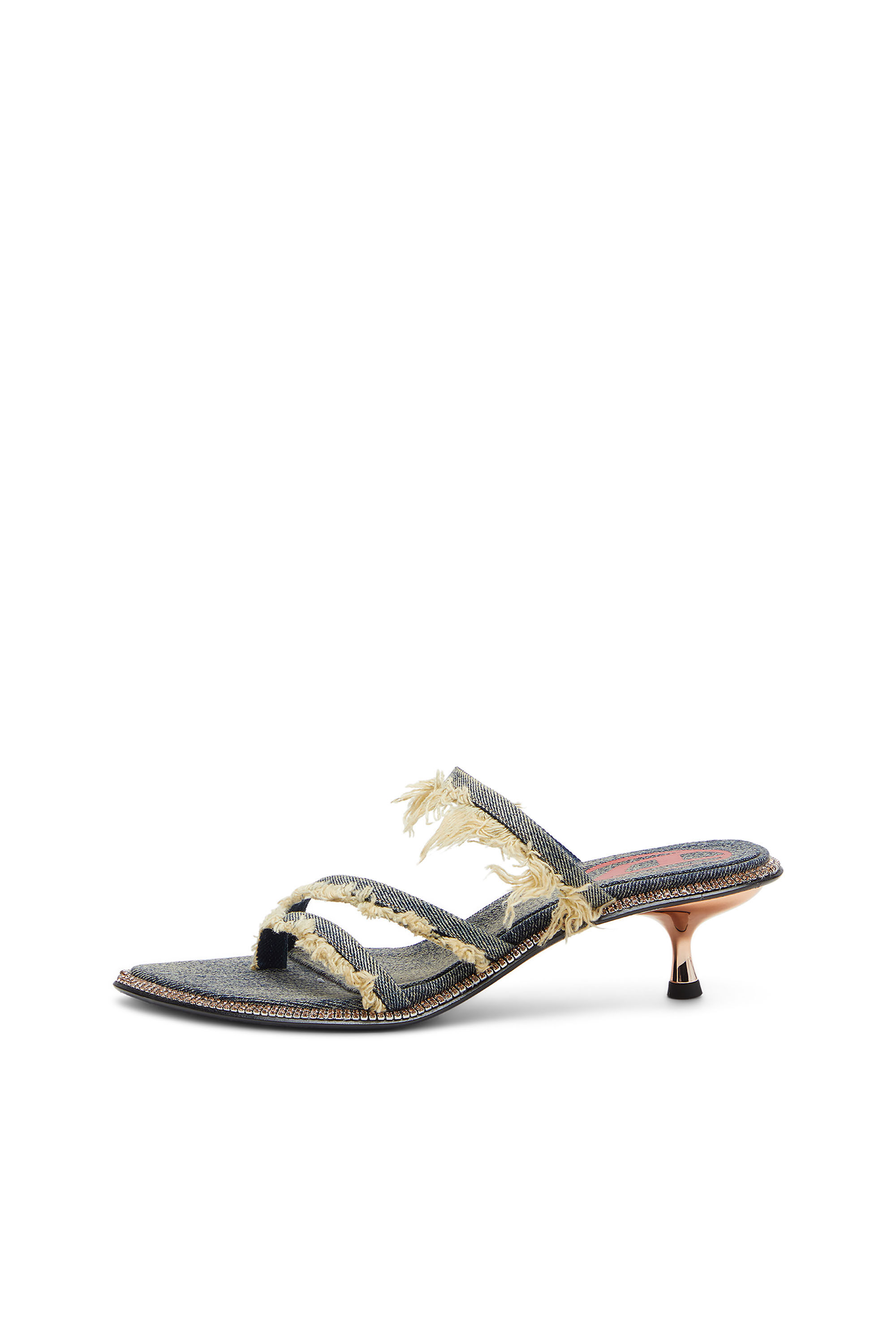 Diesel - D-HAVANNA KITTIE, D-Havanna Kittie-Mules de denim deshilachado con cristales Mujer in Azul marino - 7