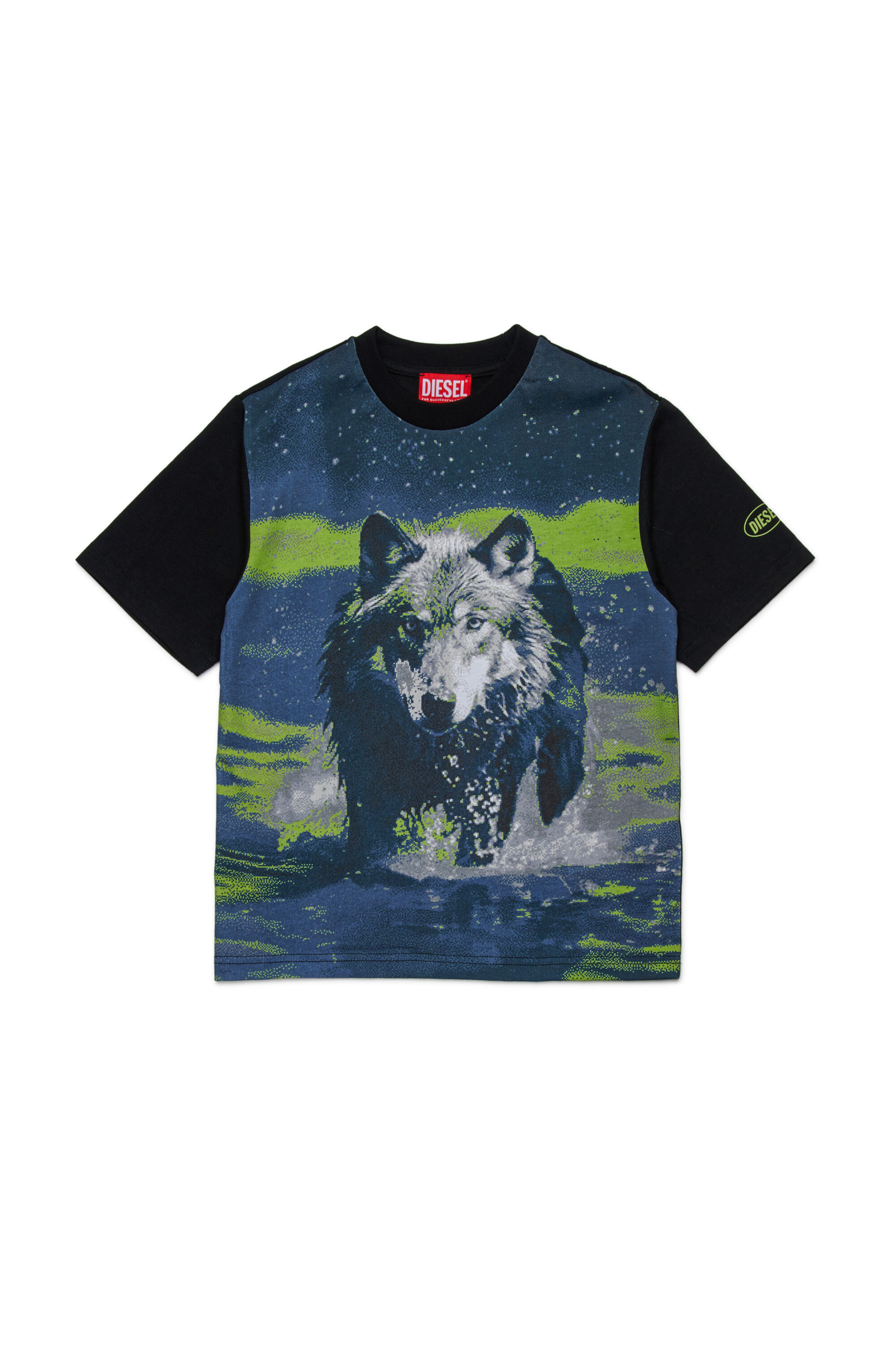 Diesel - TAZIO OVER, Camiseta de algodón con estampado Hombre in Negro - 1