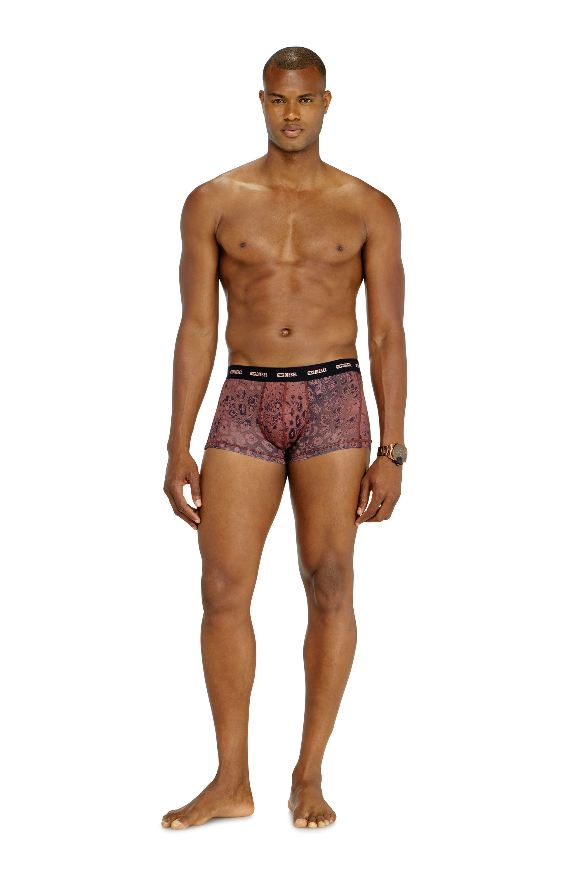 Diesel - DAMIEN-UTLT-3PACK, Paquete de tres b&oacute;xers de algod&oacute;n el&aacute;stico Hombre in Morado - 1