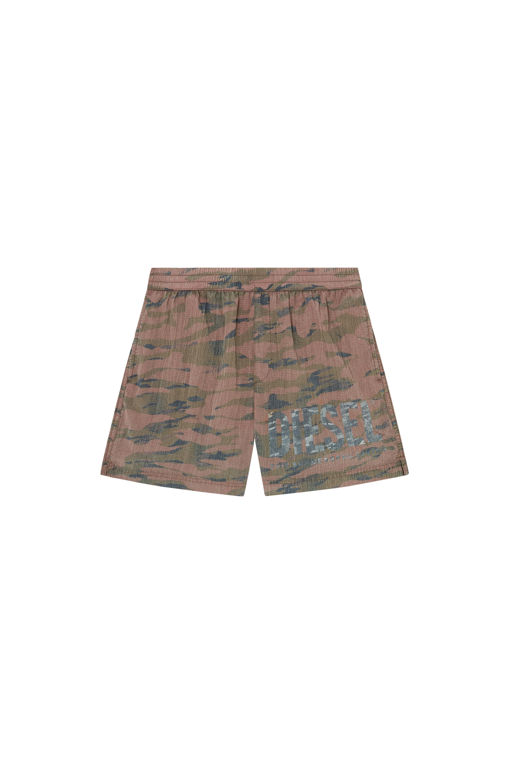 Diesel - RIO-41-UTLT, Bañadores de longitud media en ripstop con estampado de camuflaje Hombre in Marrón - 4