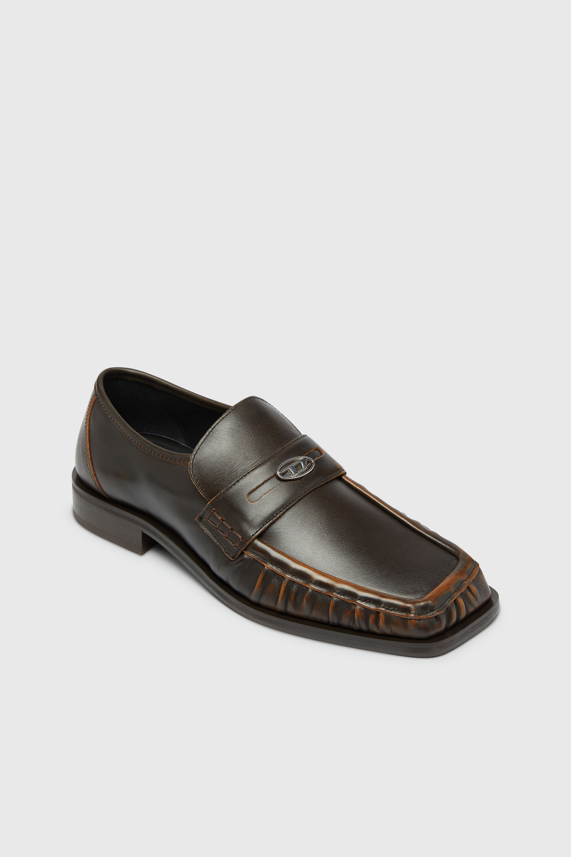 Diesel - D-AMBER LOAFER, D-Amber - Mocasines penny de piel Hombre in Marr&oacute;n - 6