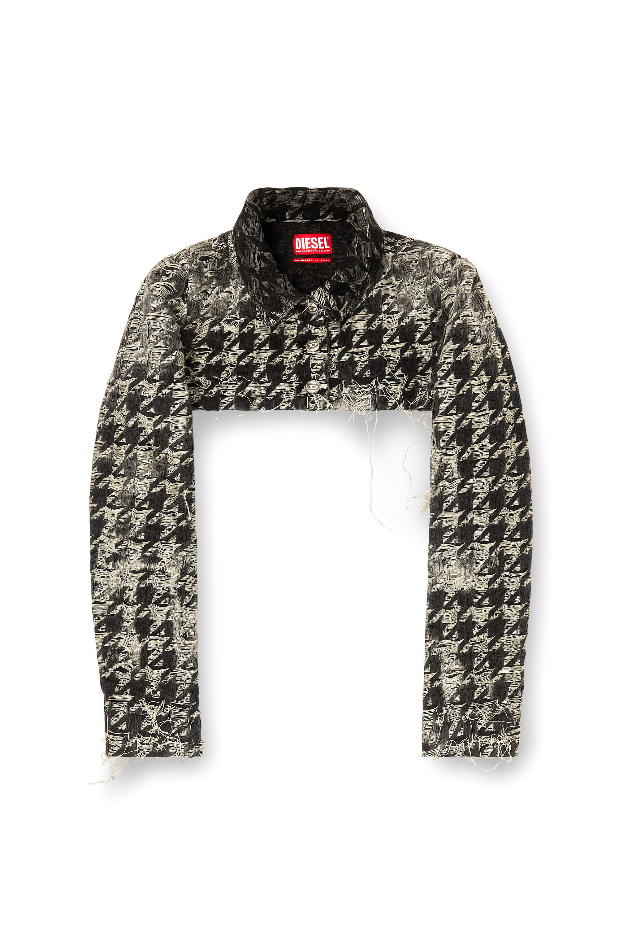 Diesel - DE-ANSIS-FSH2, Bolero en denim con tejido de pata de gallo Mujer in Multicolor - 2