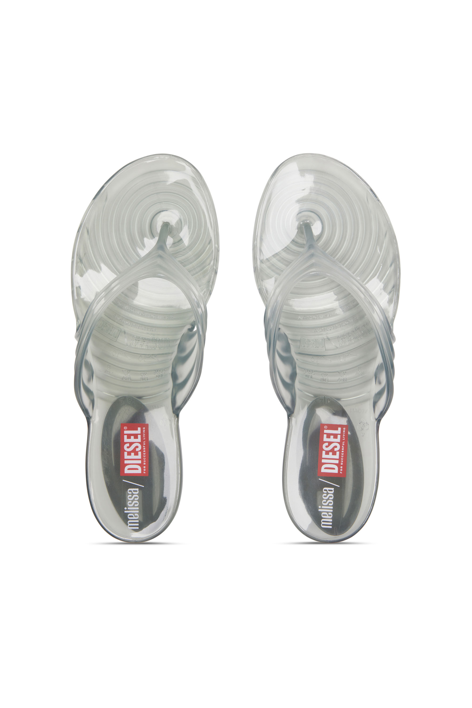 Diesel - MELISSA QUANTUM THONG, Chanclas esculturales en Melflex&reg; Mujer in Gris - 4