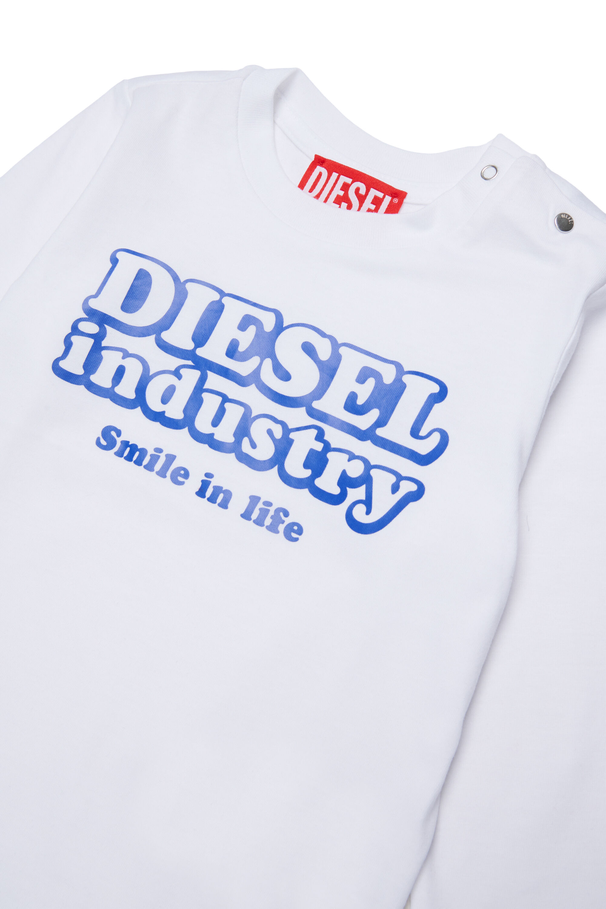 Diesel - TLODIMB, Camiseta de manga larga con estampado Diesel Industry Hombre in Blanco - 3