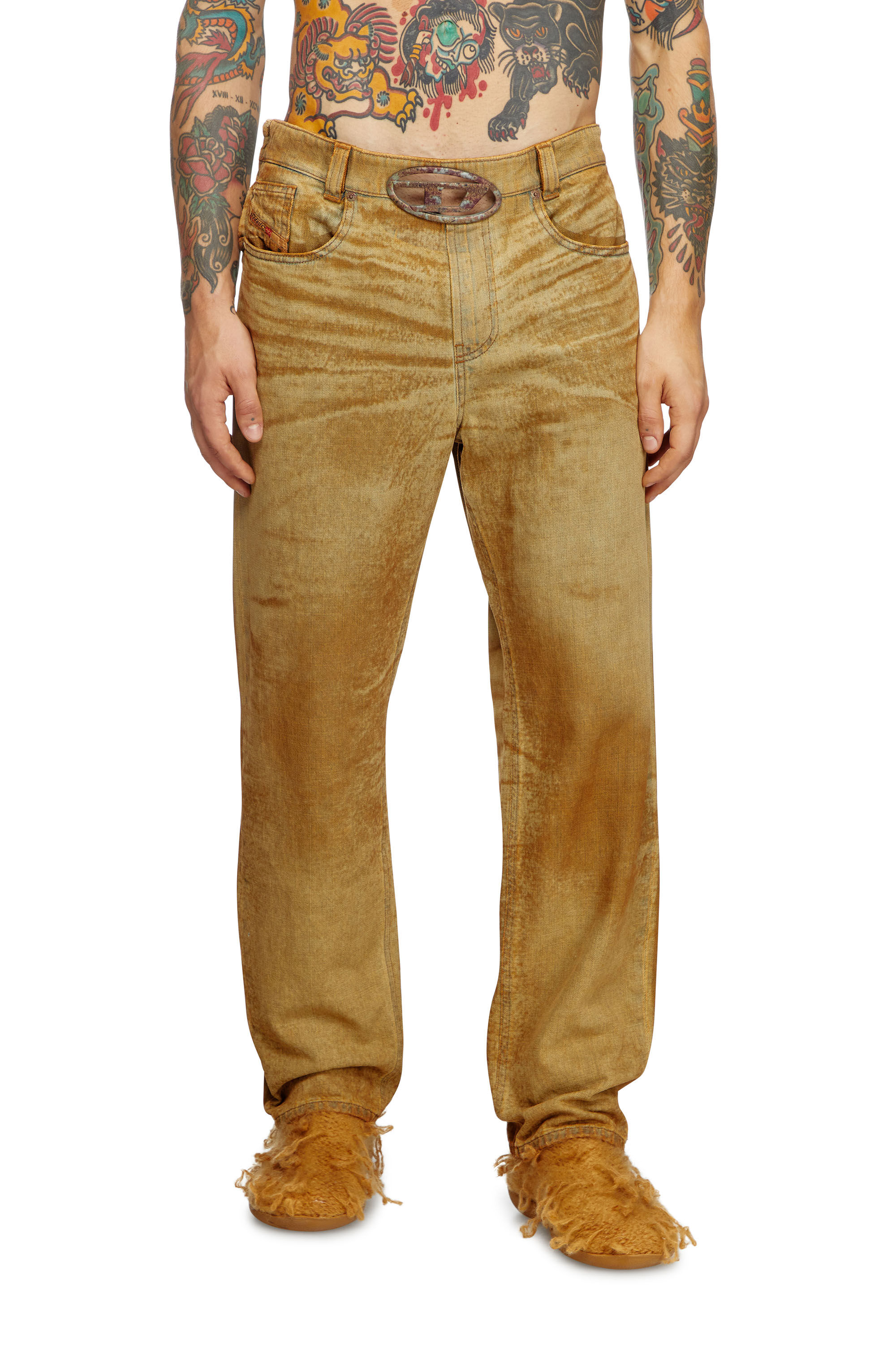 Diesel - Straight Jeans 2010 D-Macs 0AJET Hombre, Marrón Claro - 3