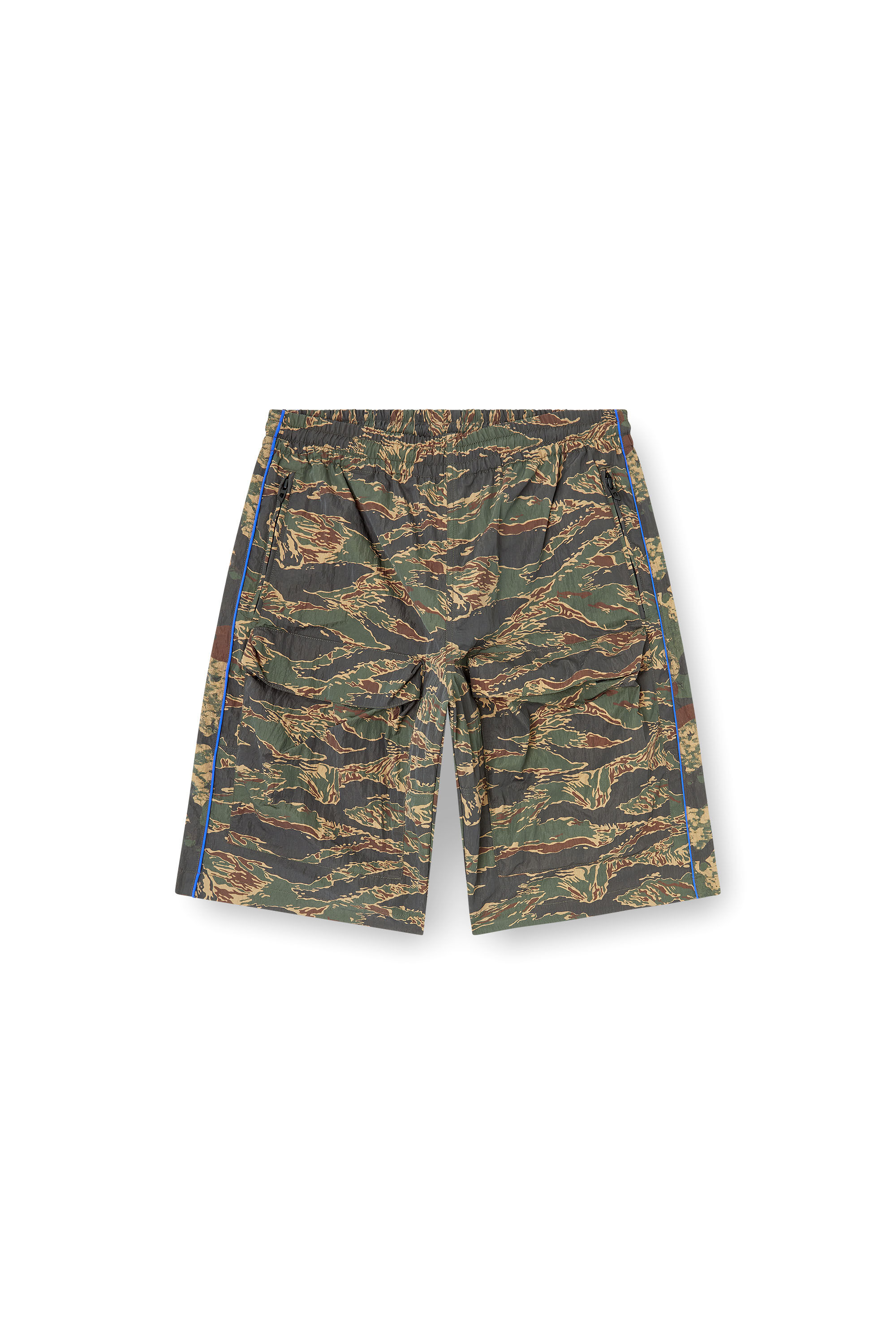 Diesel - P-RAMOS-SHORT-EPBW, Pantalones cortos cargo con mezcla de estampados de camuflaje Hombre in Verde - 2