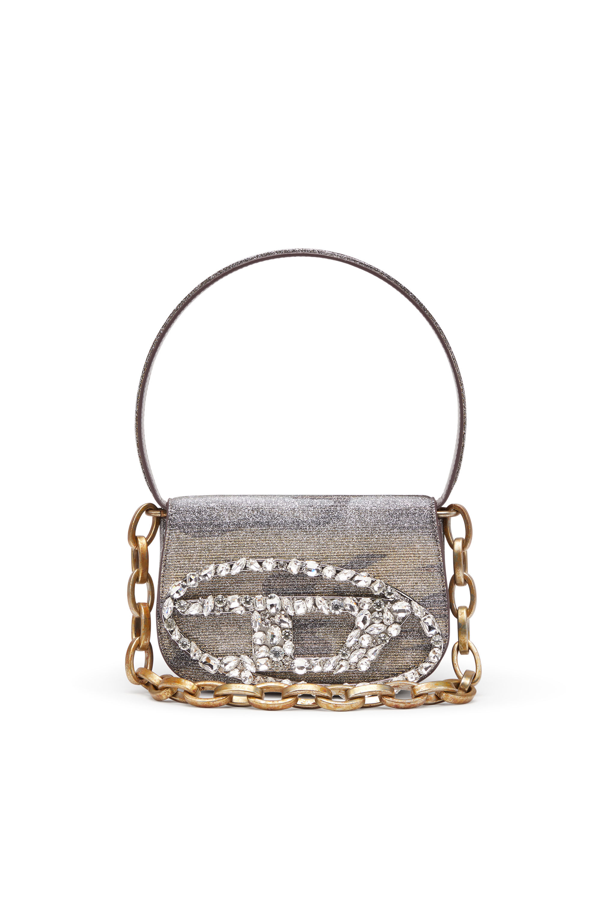 1DR Bolso de hombro iconico de lurex de camuflaje Mujer Multicolor Diesel