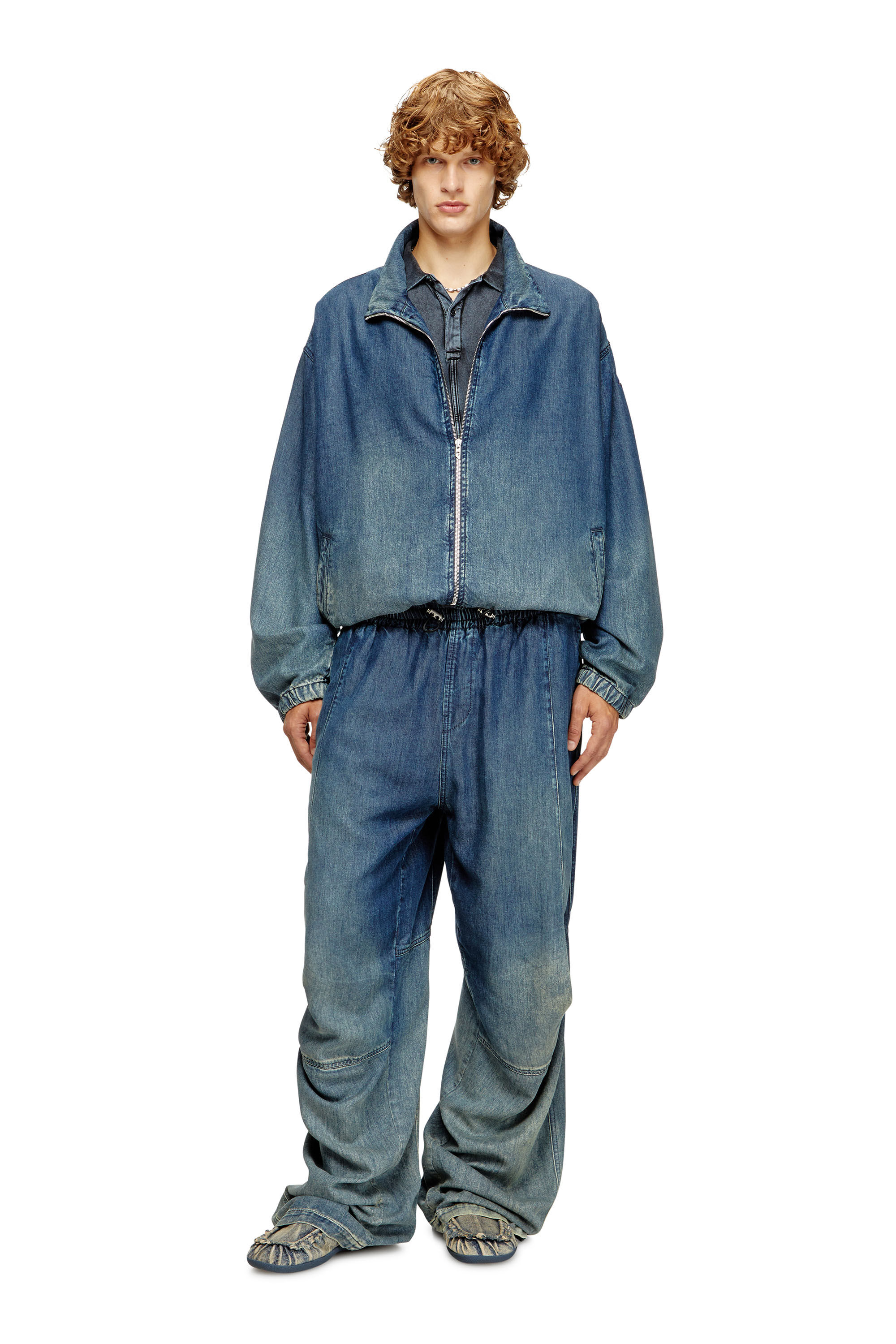 Diesel - Relaxed Jeans D-Pari 068TC Hombre, Azul Oscuro - 1