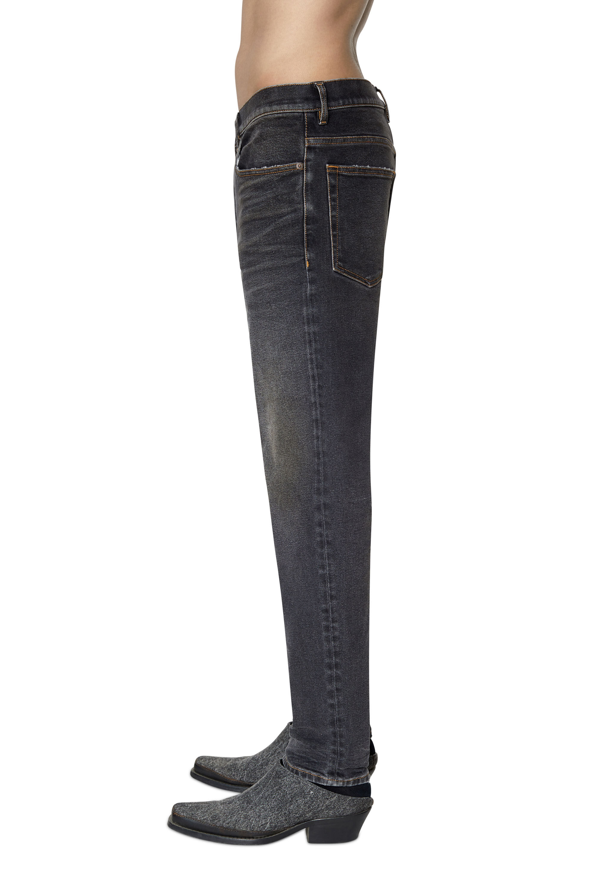 Diesel - 2005 D-FINING 09D66 Tapered Jeans, Negro/Gris oscuro - Image 5
