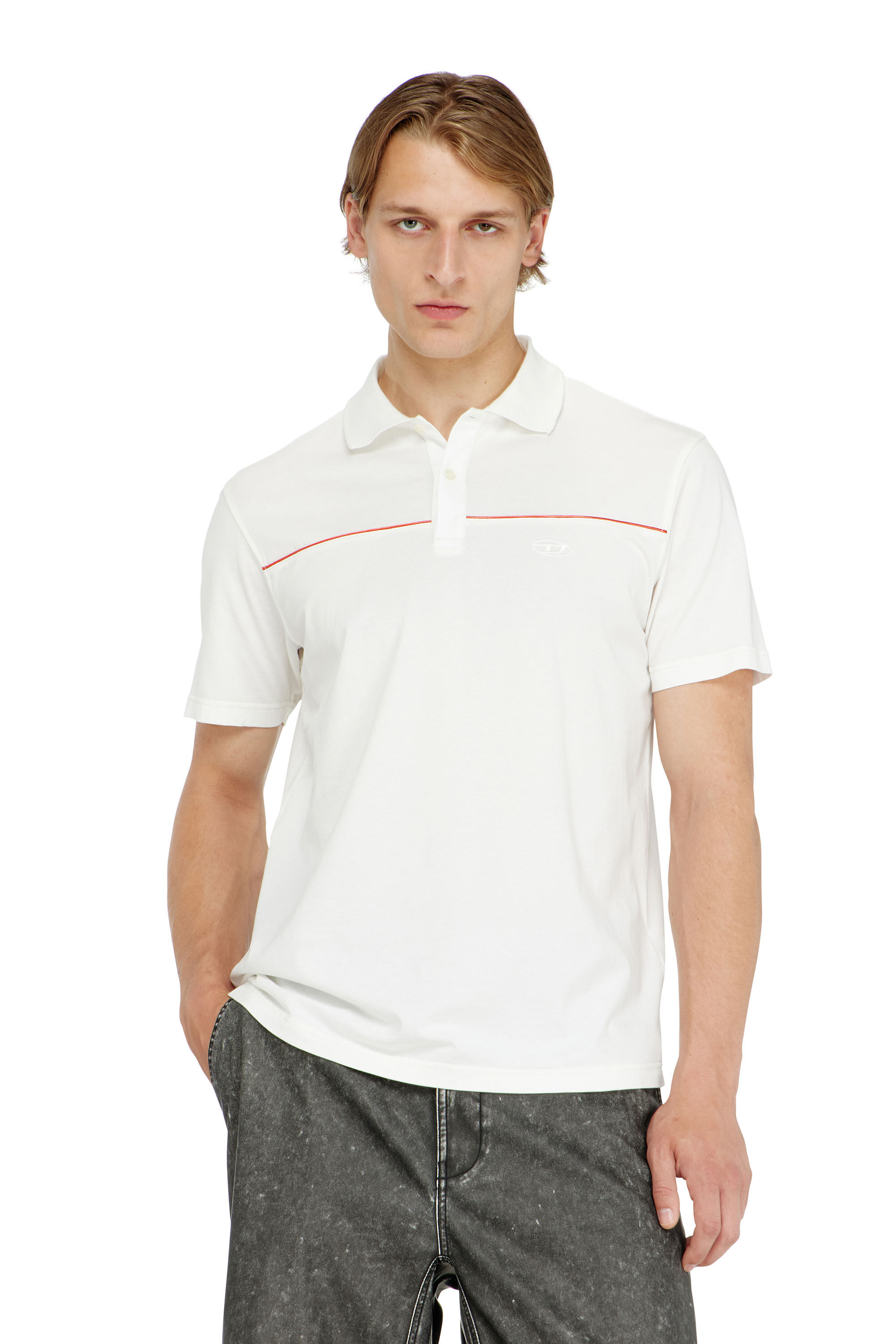 Diesel - T-REJUST-PIPING, Polo con ribetes en contraste Hombre in ToBeDefined - 3