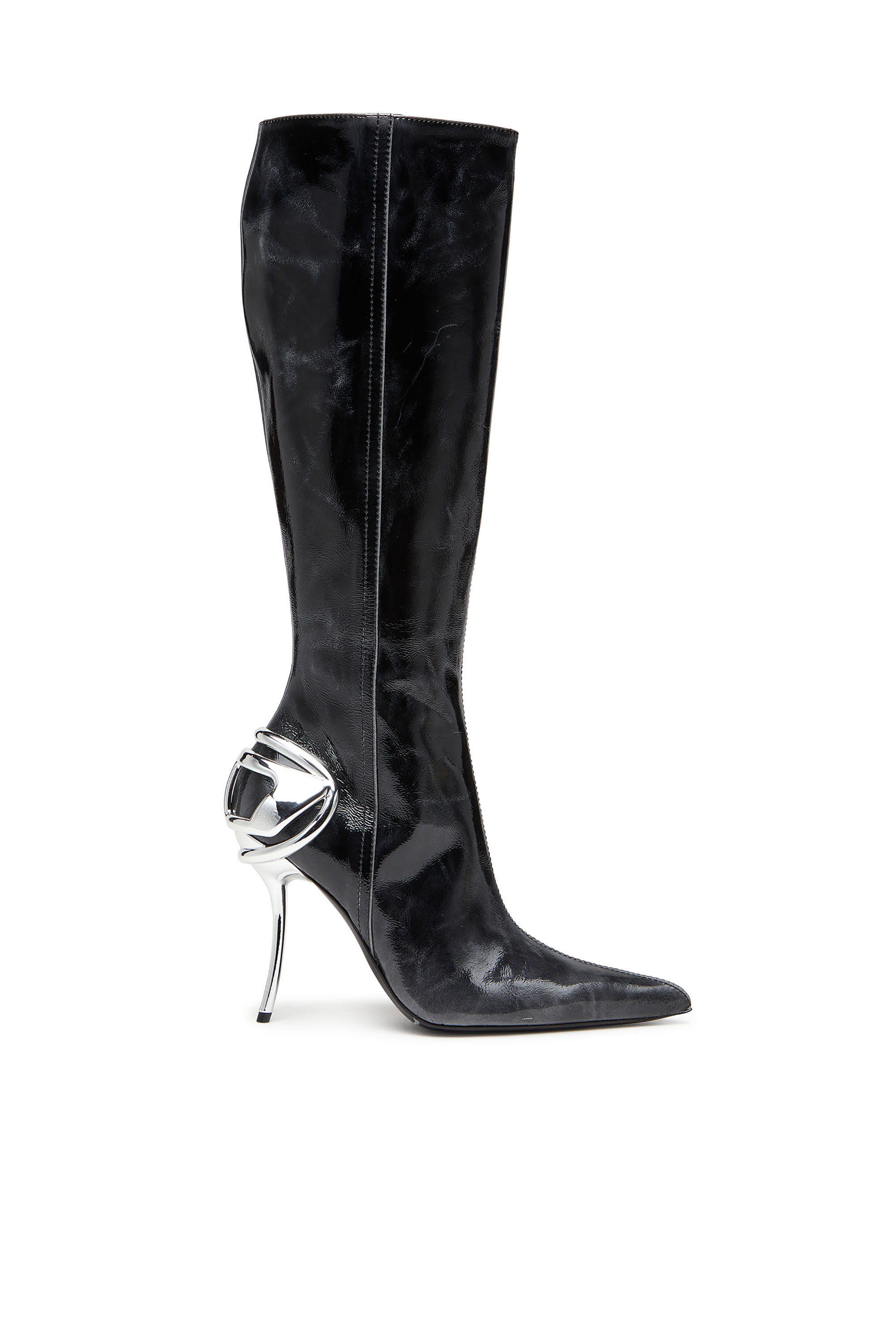 Diesel - D-TEN&HALF HB, D-Ten&Half - Botas de cuero hasta la rodilla Mujer in Negro - 1