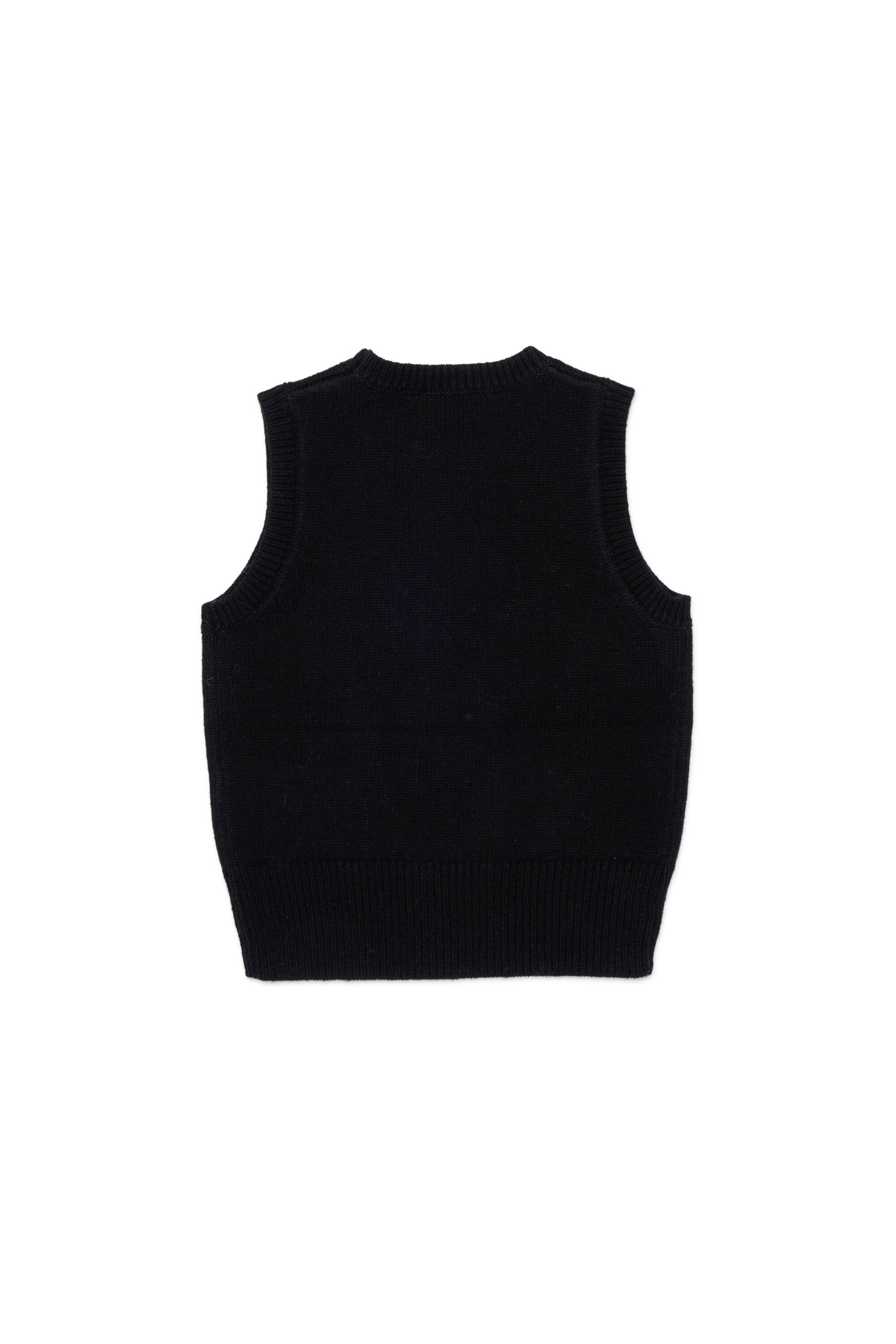 Diesel - KIMKY, Chaleco de punto enriquecido con cachemira Mujer in Negro - 2