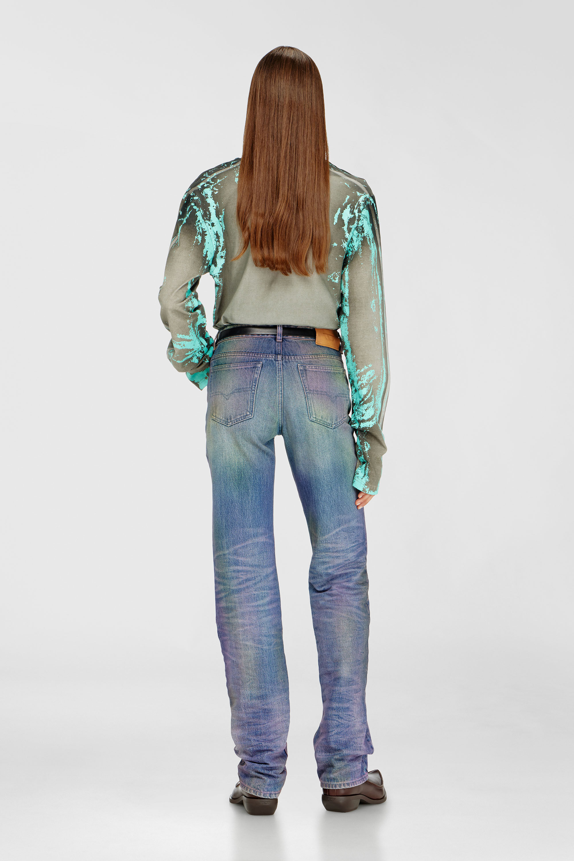 Diesel - Regular Jeans D-Lie 007FW Mujer, Multicolor/Azul - 3