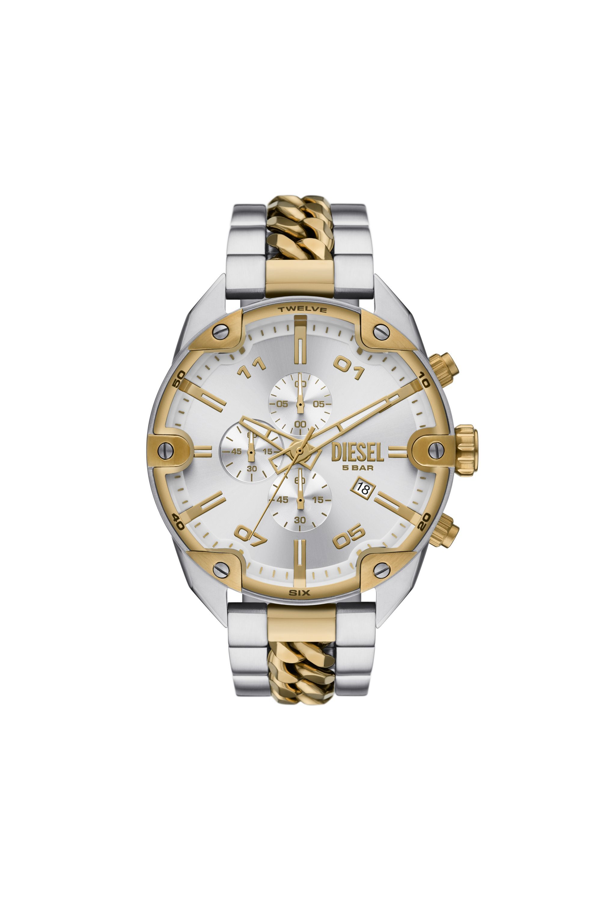 Reloj diesel plateado cheap