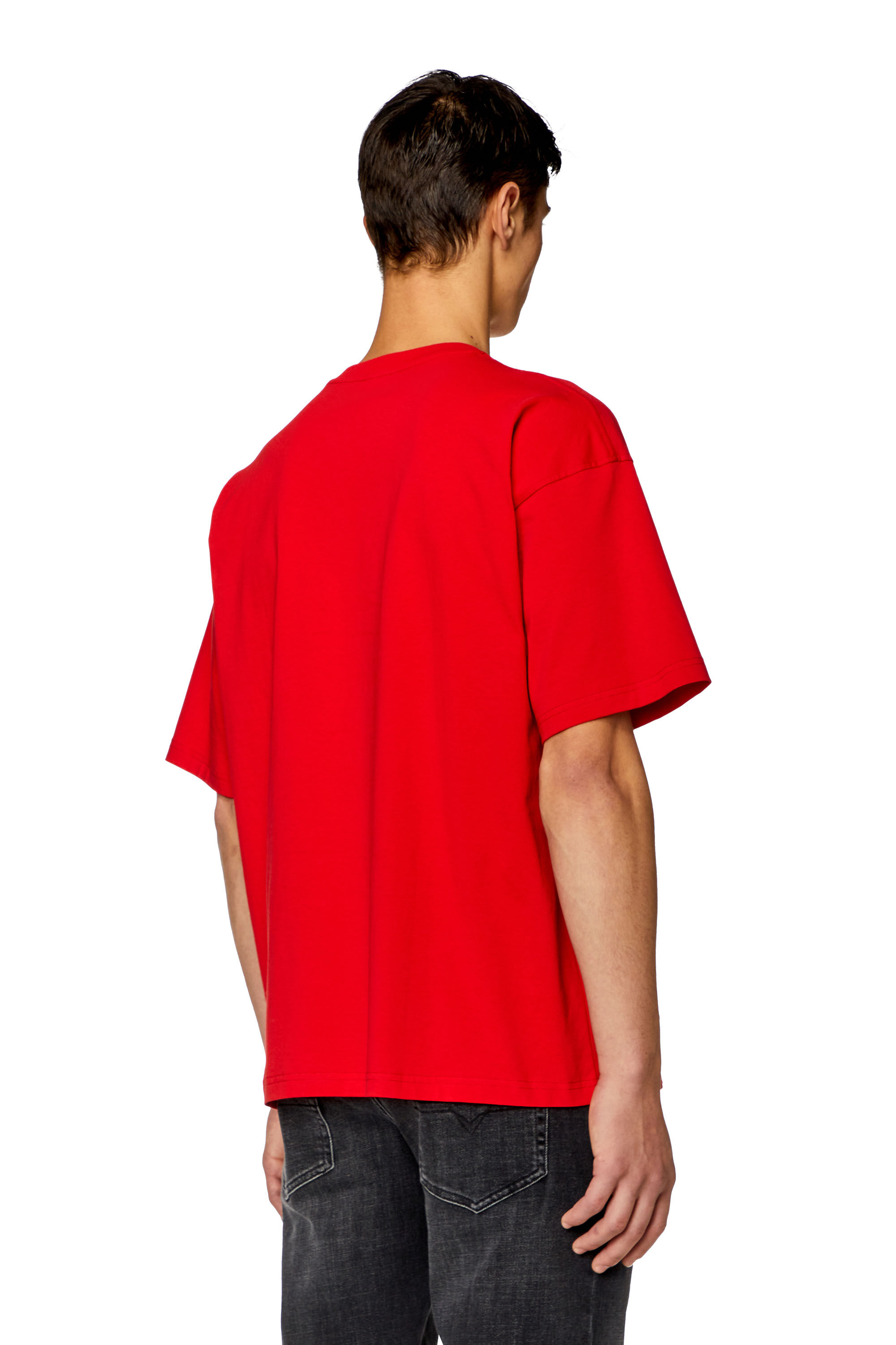 Diesel - T-BOXT, Camiseta con logotipos en capas Hombre in Rojo - 3