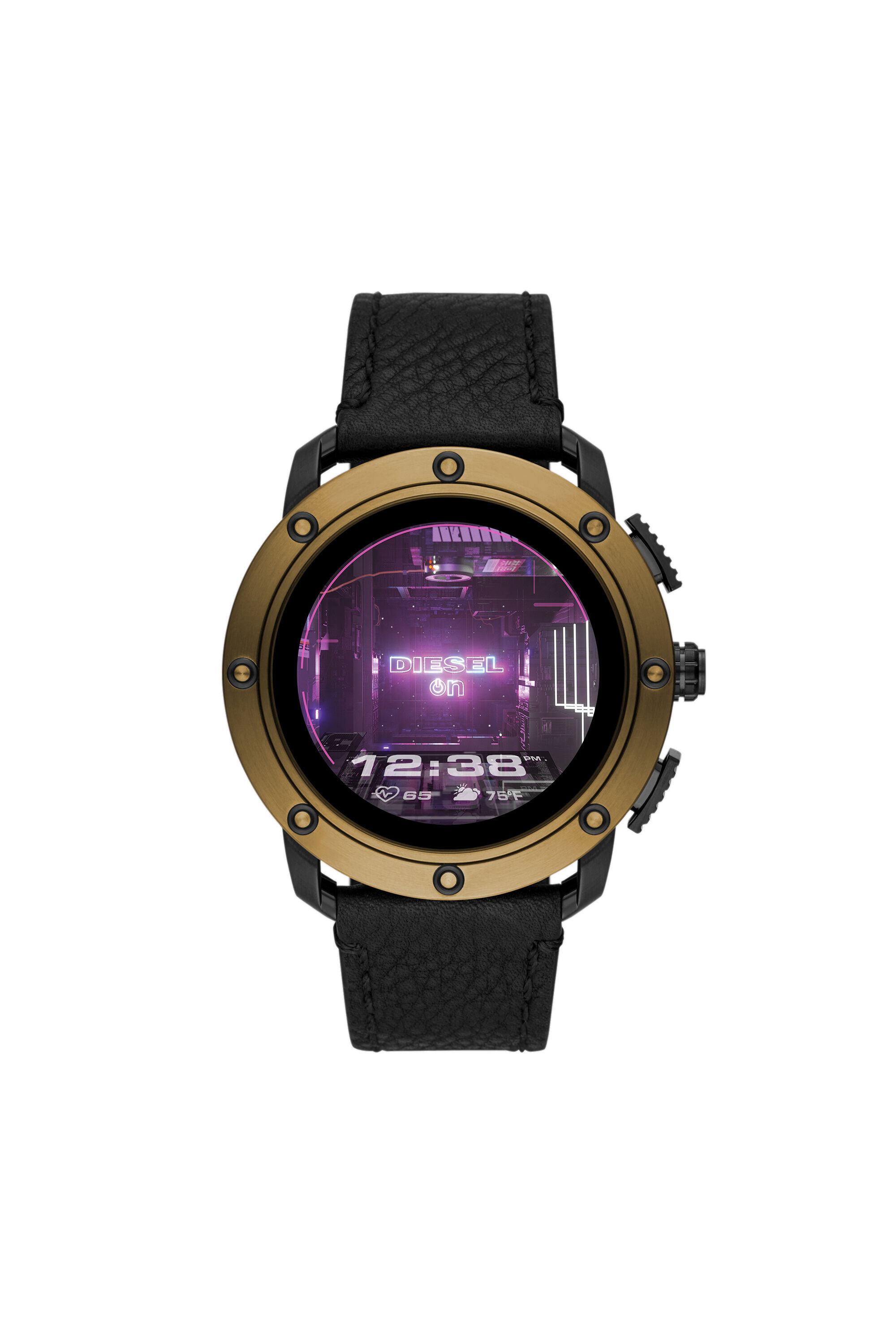 DT2016 Hombre Smartwatch axial en piel negra Diesel