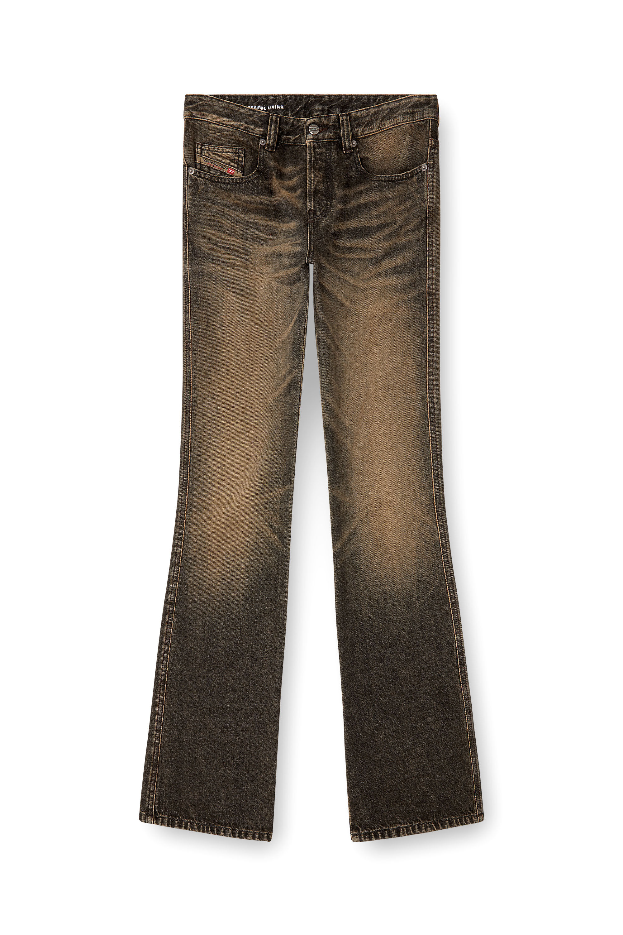 Diesel - Bootcut Jeans 1998 D-Buck 007AX Hombre, Negro/Gris oscuro - 5
