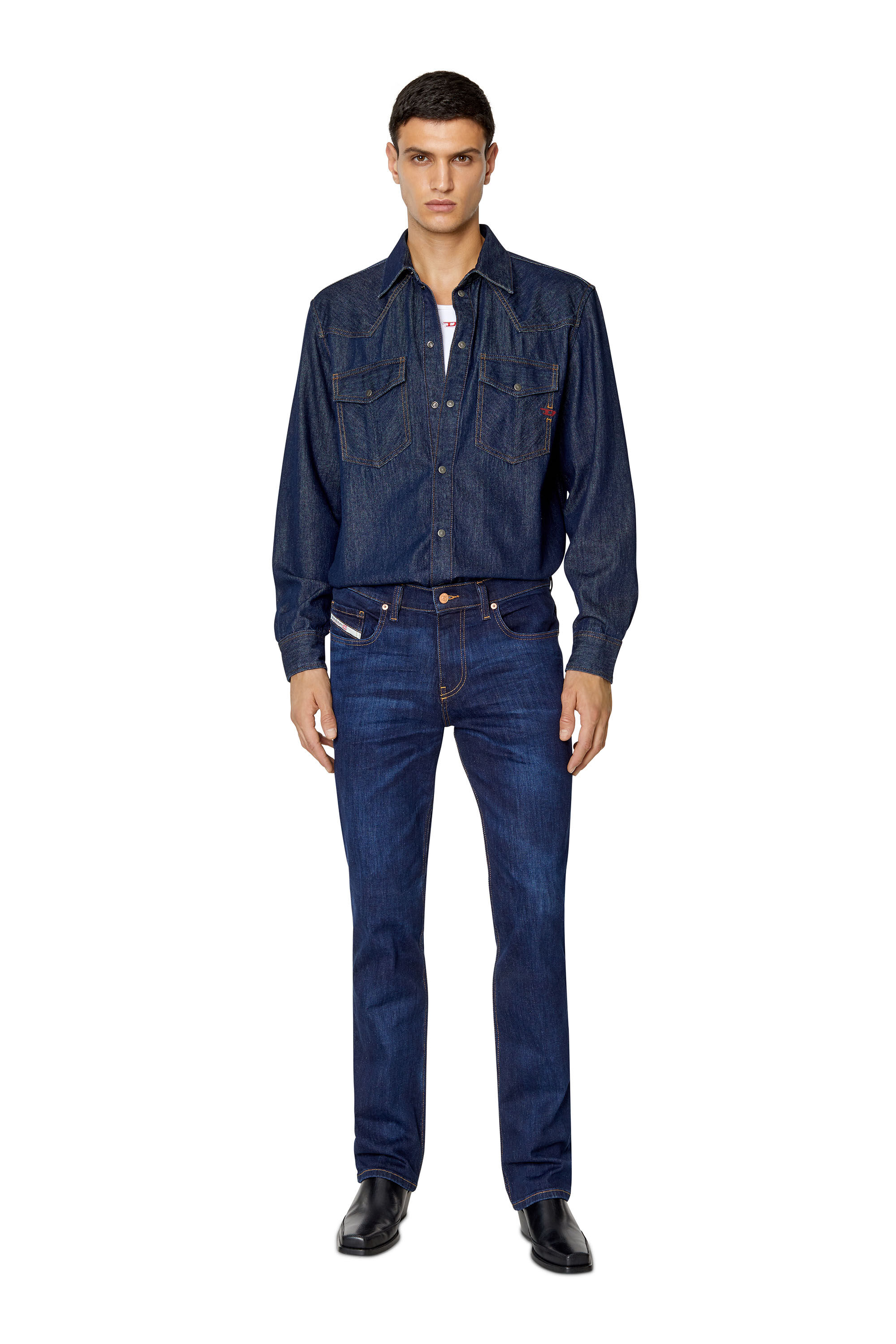 Diesel - 2021 0GDAO Bootcut Jeans, Azul Oscuro - Image 1