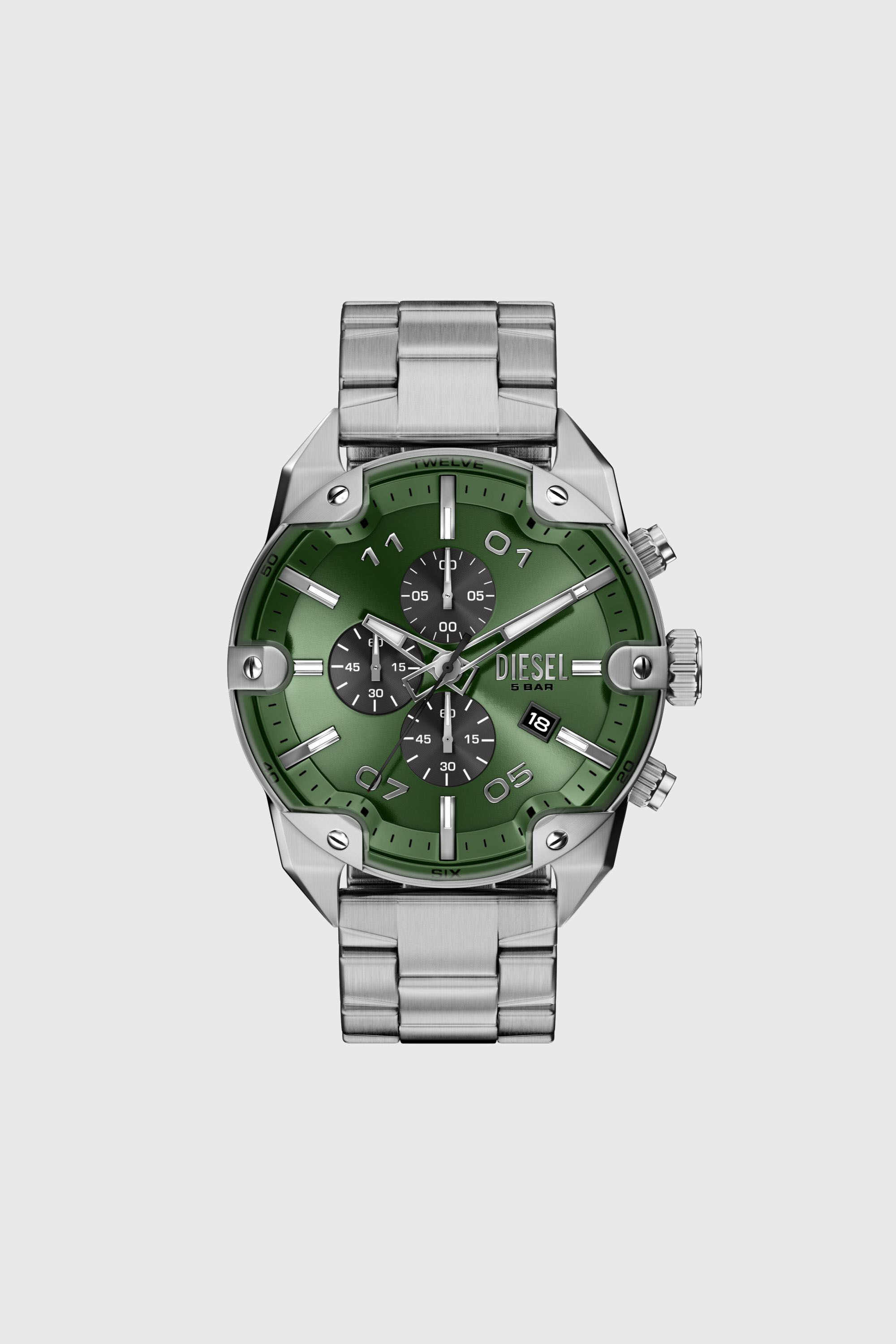 Diesel - DZ4712 WATCH, Reloj Spiked de acero inoxidable con pinchos Hombre in Plateado - 1