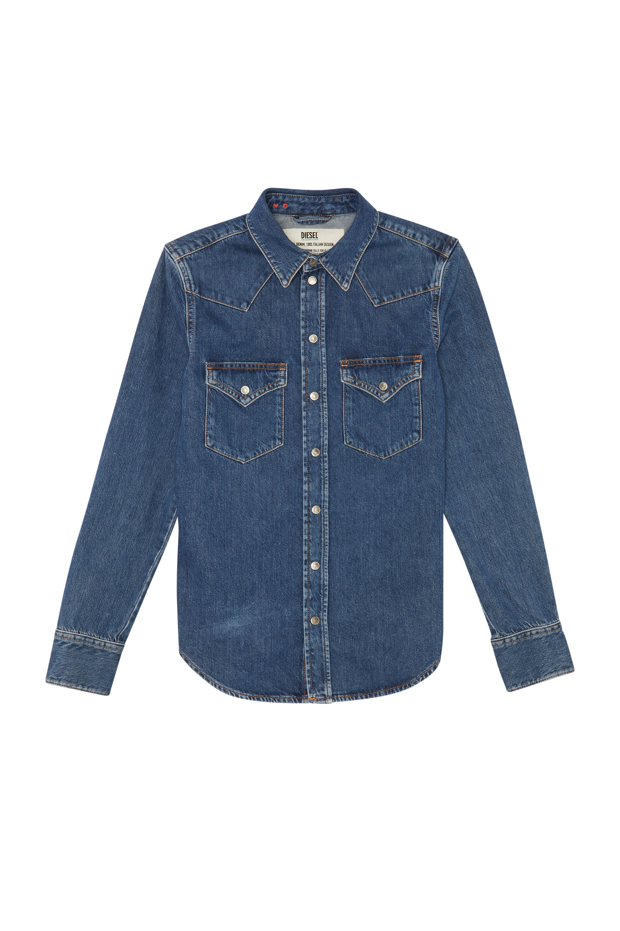 Diesel - DE-RINGY, Diesel Mujer - Camisas de Denim Azul medio Mujer in Azul marino - 1