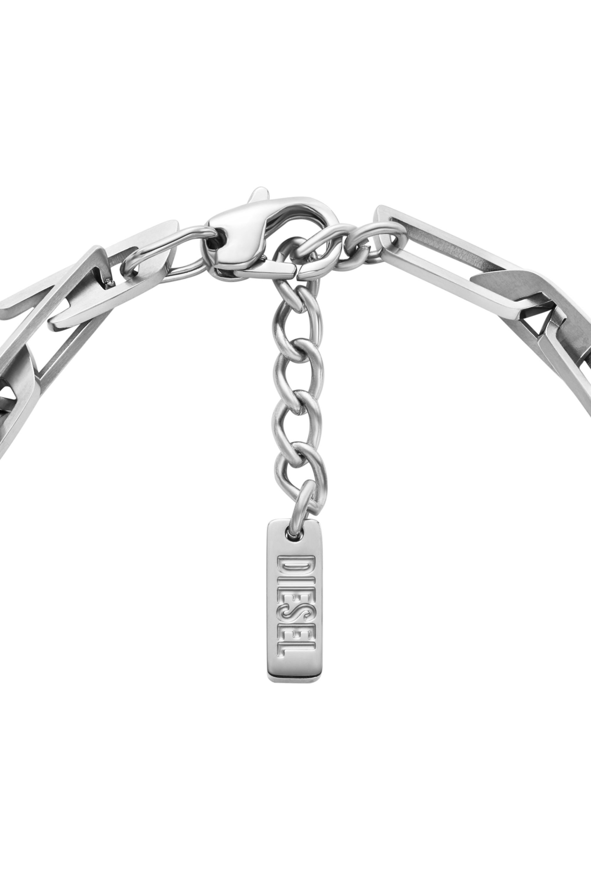 Diesel - DX1536040, Pulsera de cadena de acero inoxidable con logotipo D entrelazado Unisex in Plateado - 2