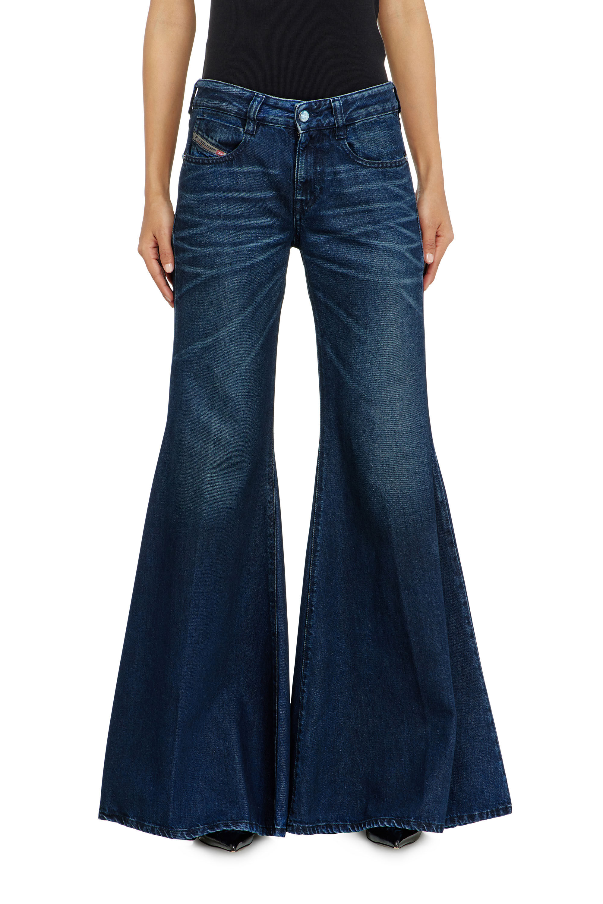 Diesel - Flare Jeans 1970 D-Bleess 09N21 Mujer, Azul Oscuro - 4