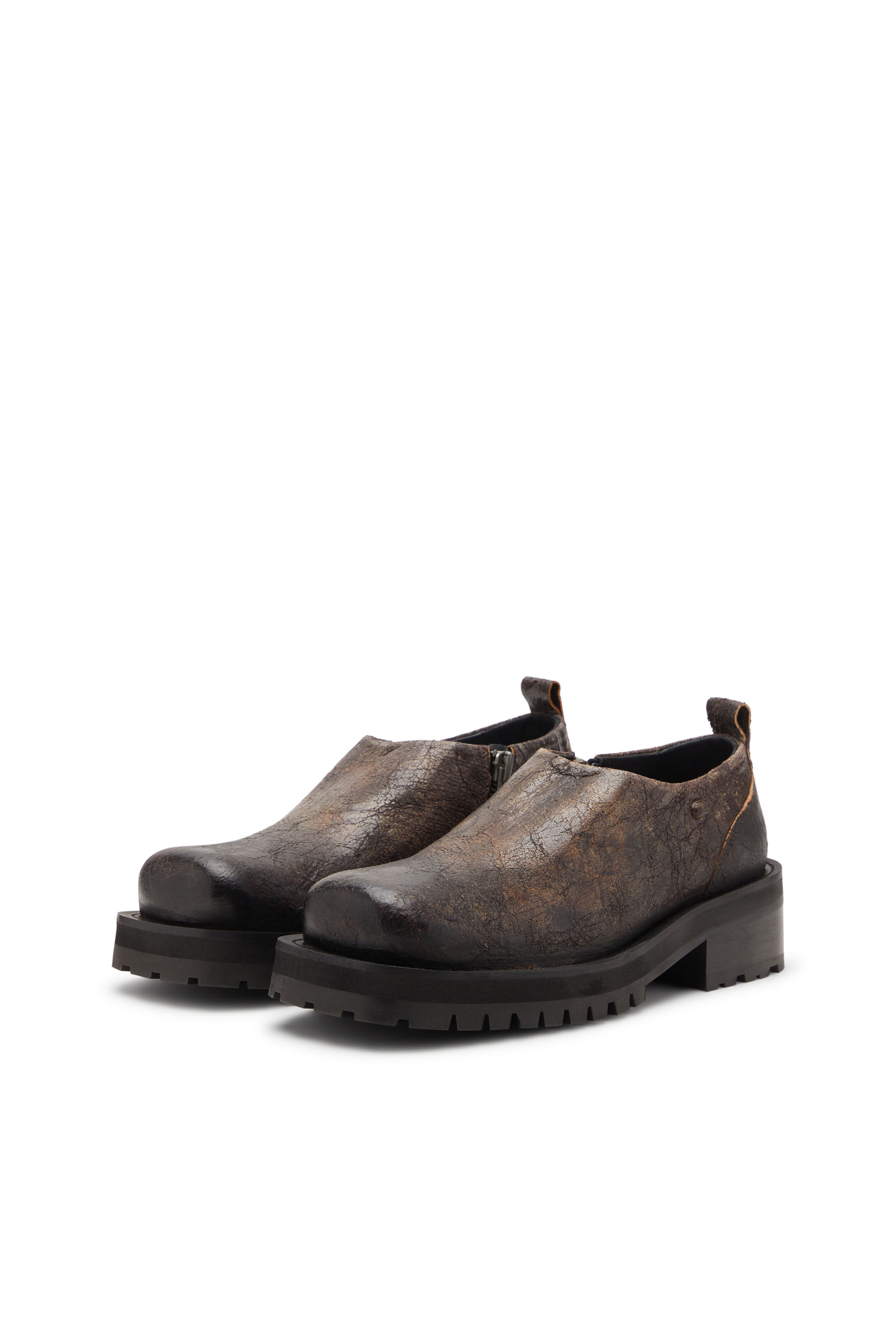Diesel - D-TEXAN CLOG, D-Texan-Zapatos con cremallera en ante craquelado desgastado Hombre in ToBeDefined - 8