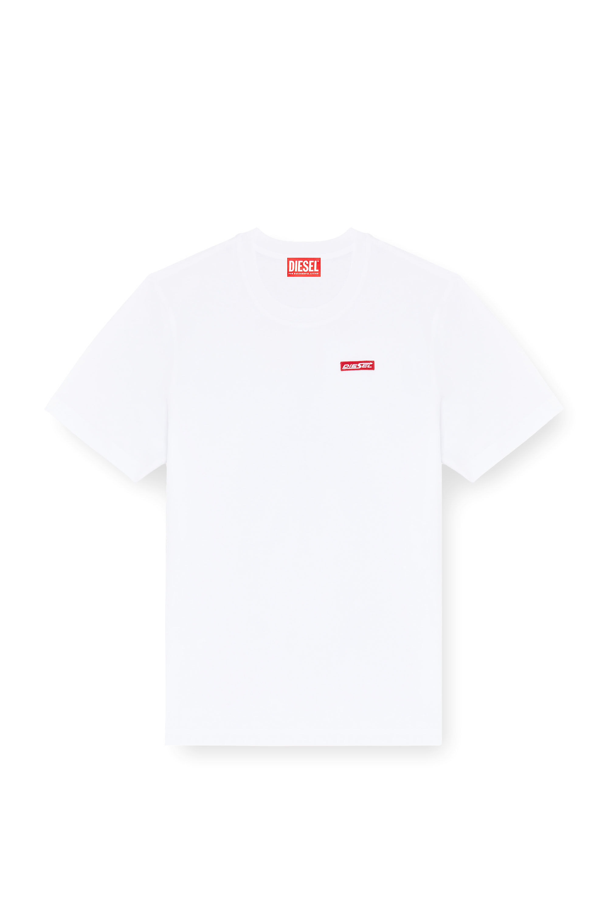 Diesel - T-ADJUST-AA12, Camiseta de algod&oacute;n con parche de logo Hombre in Blanco - 2