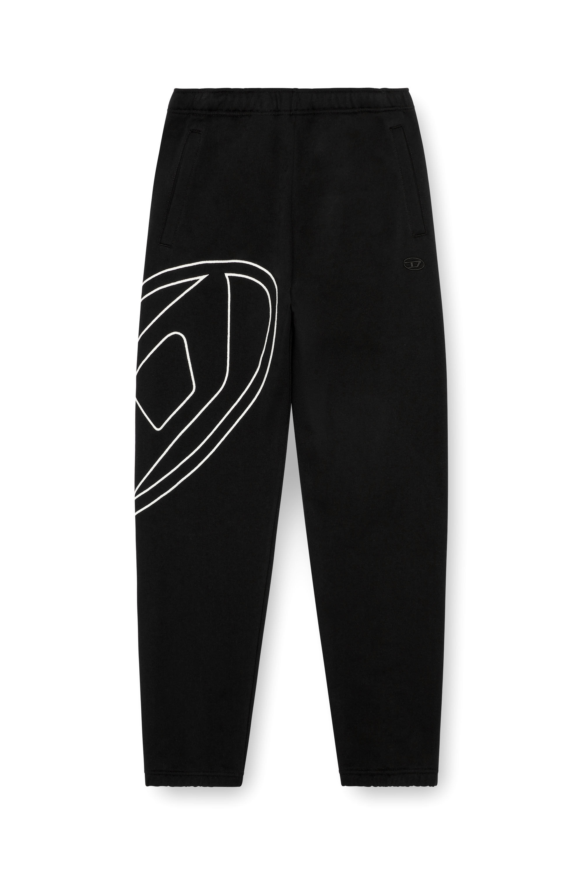 Diesel - P-MARKY-MEGOVAL-D, Hombre Pantalones deportivos con oval D extragrande in Negro - Image 2