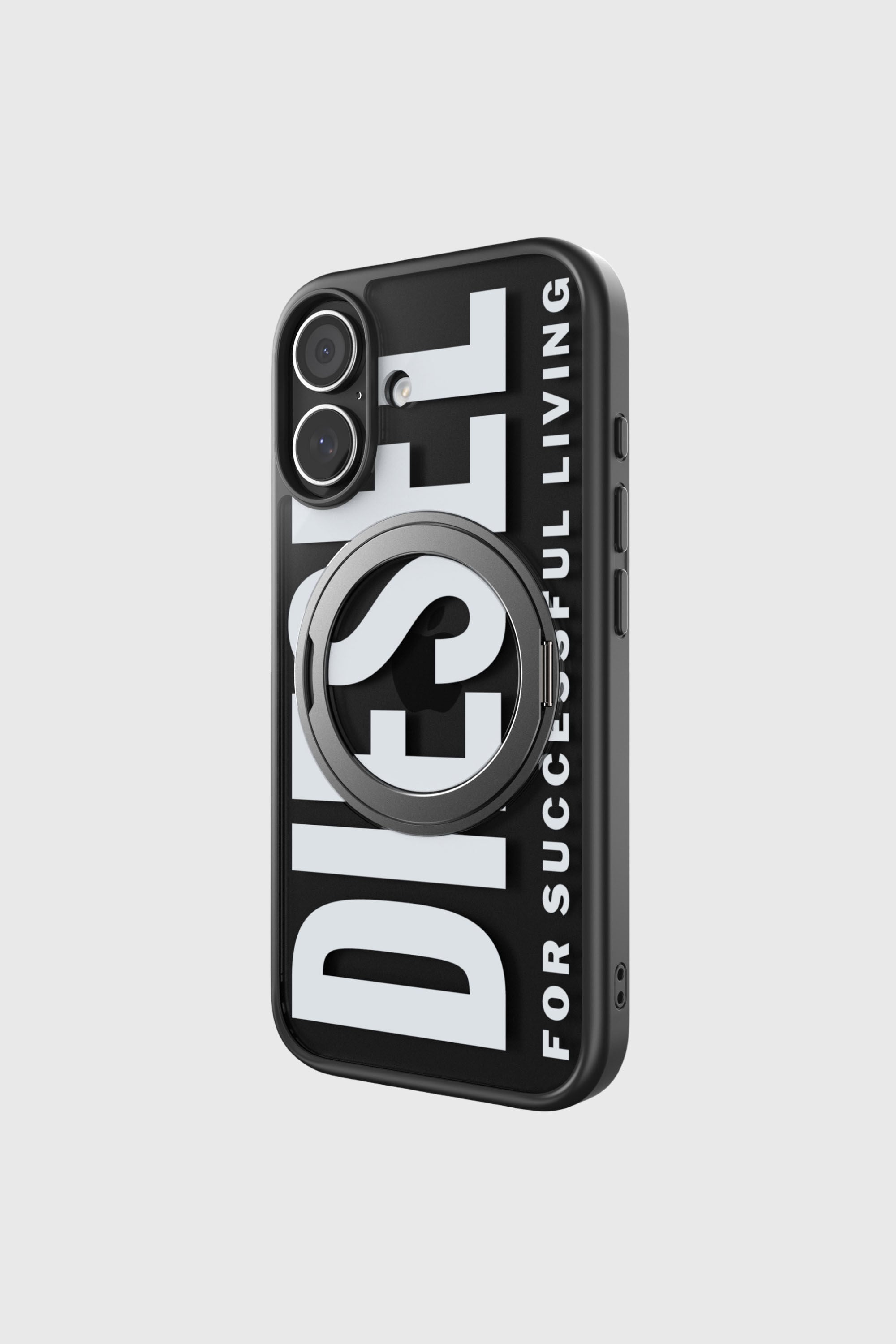 Diesel - 60403 RING STAND CASE RING STAND, Funda Ringstand-Magsafe para iPhone 17 Unisex in Negro - 1