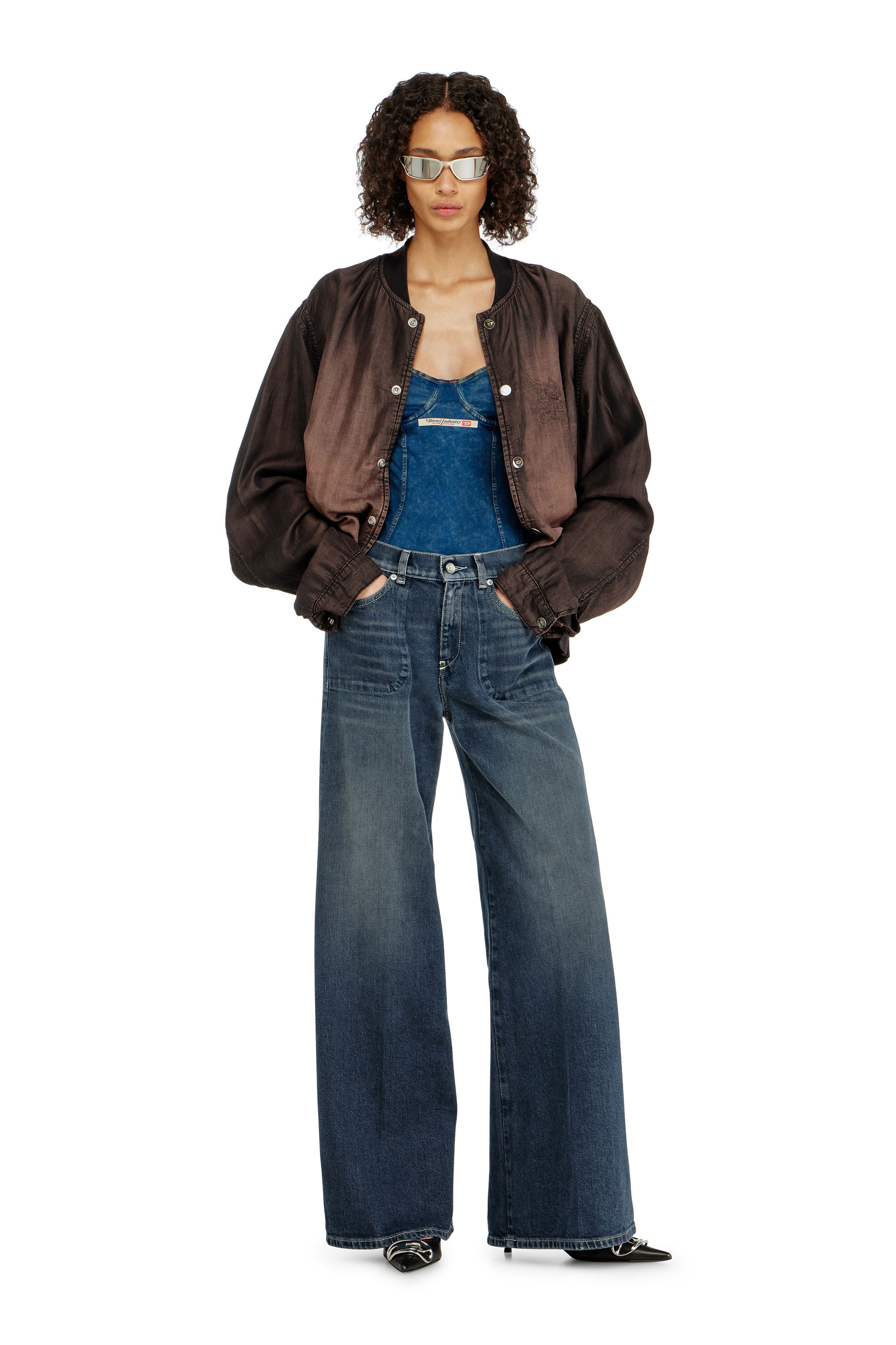 Diesel - Flare Jeans 1978 D-Akemi 007EI Mujer, Azul Oscuro - 1