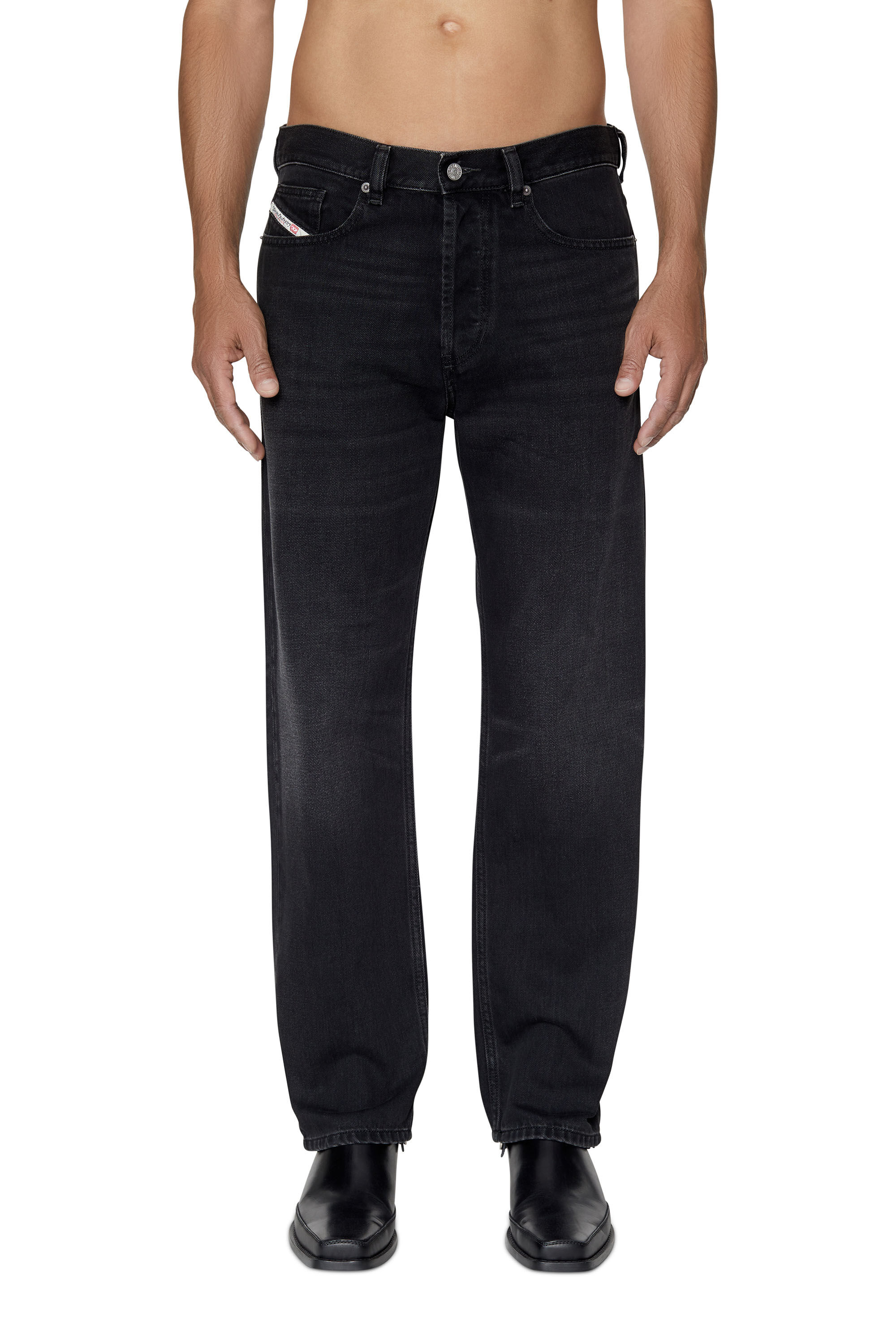 Diesel - 2010 D-Macs 09B88 Straight Jeans, Negro/Gris oscuro - Image 3