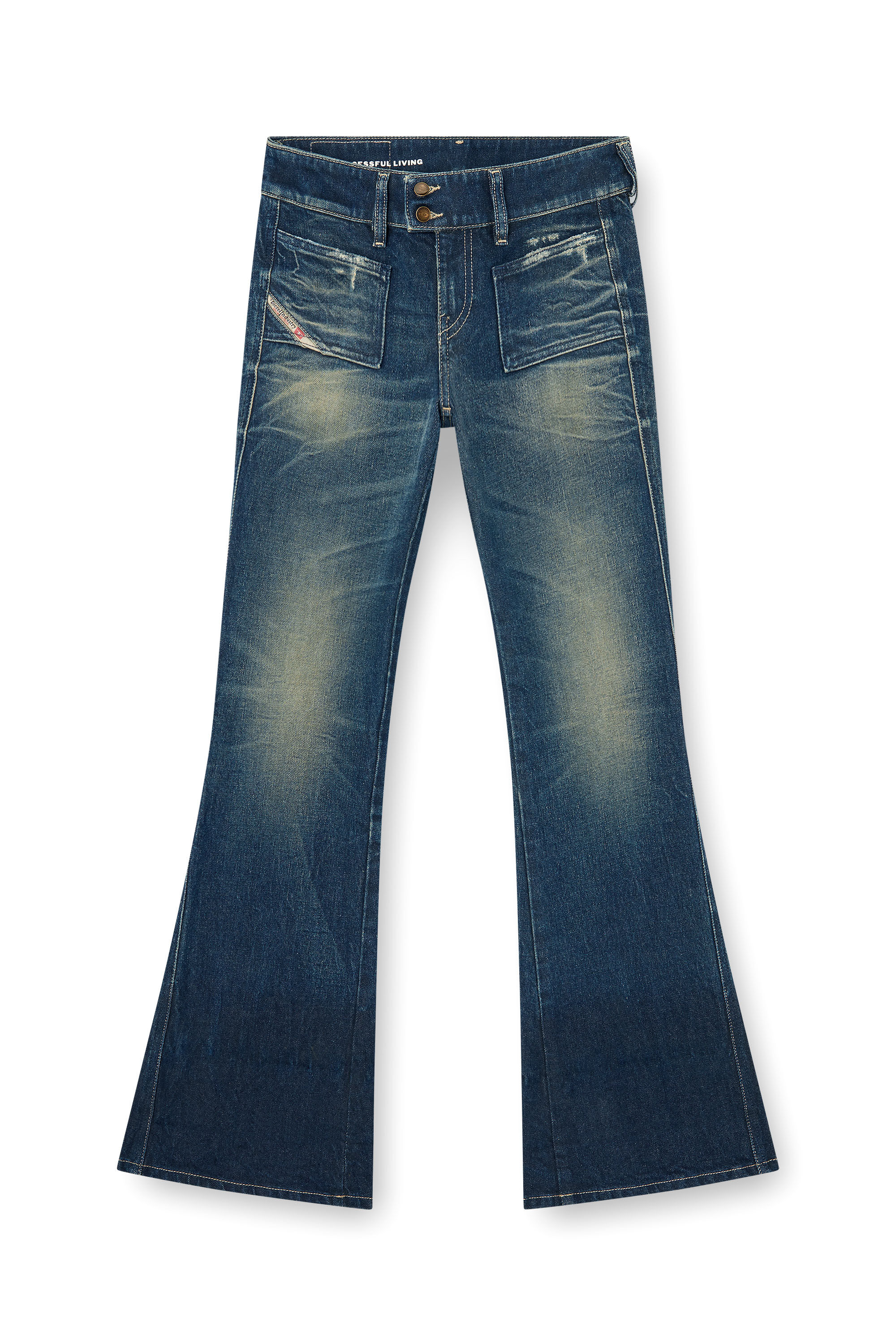 Diesel - Bootcut Jeans D-Hush 007EH Mujer, Azul Oscuro - 6