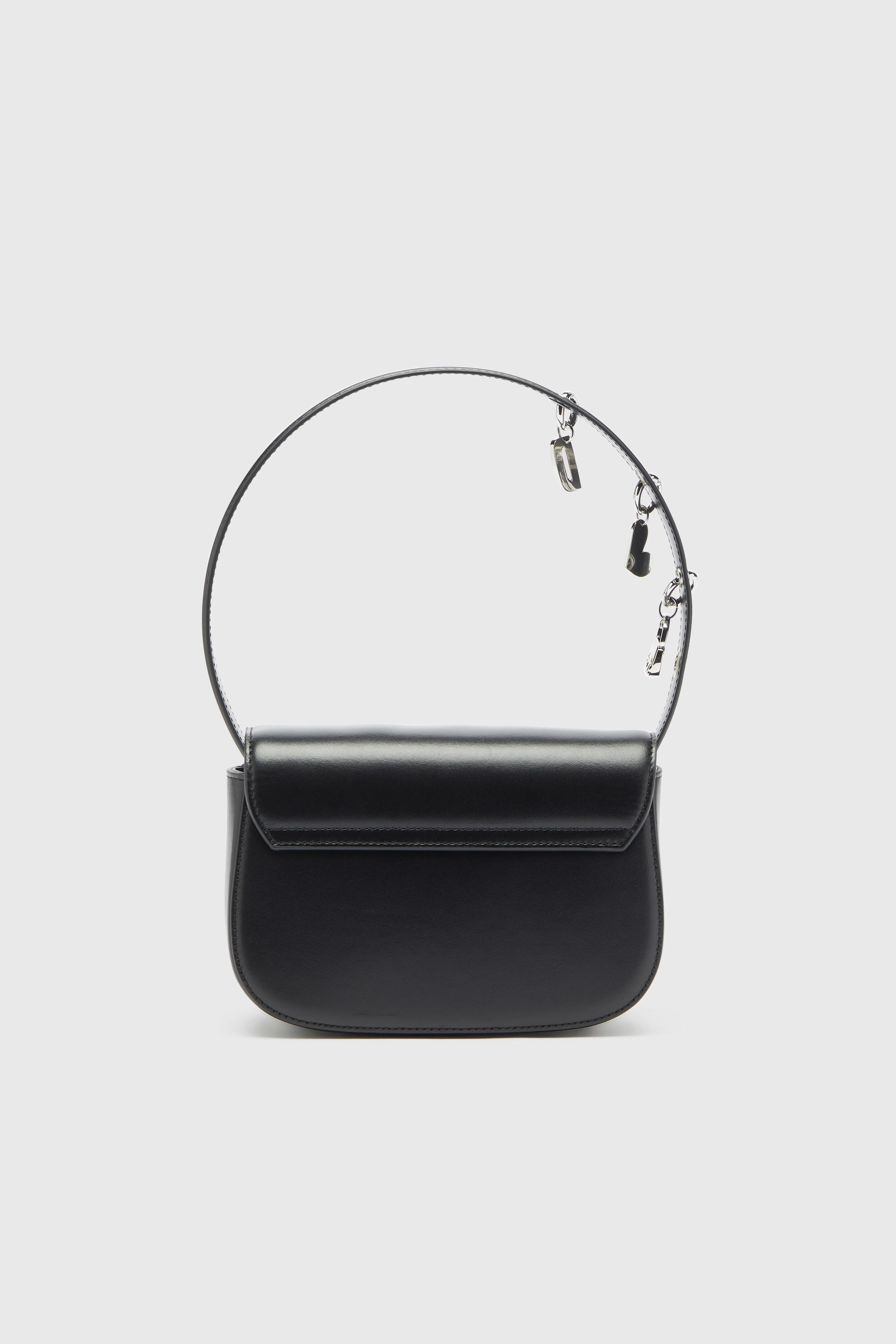 Diesel - 1DR, 1DR -Bolso de hombro de piel ic&oacute;nico con charms en el asa Mujer in Negro - 2