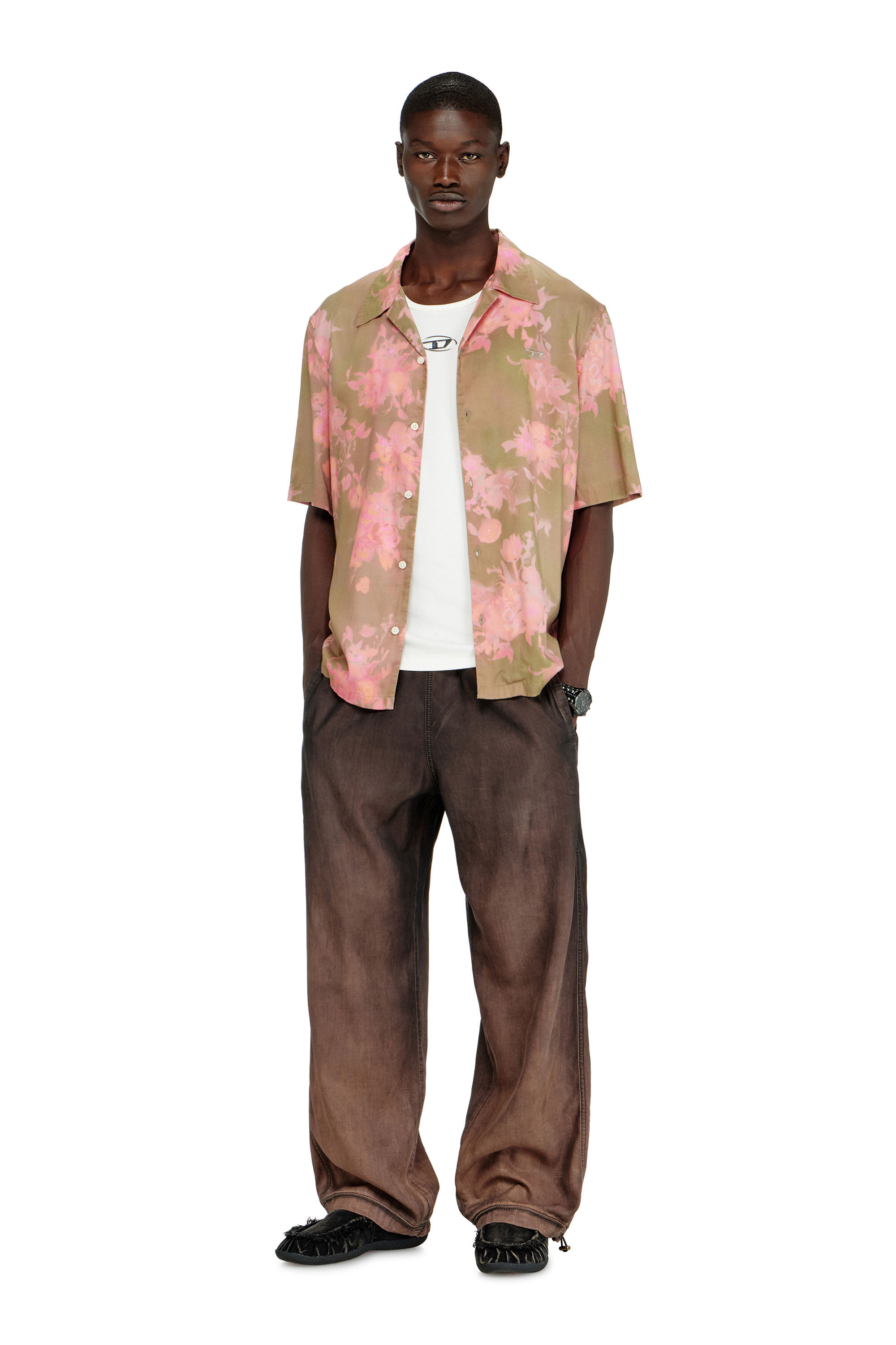 Diesel - S-BRAD-QMCE, Camisa de lyocell con estampado floral integral Hombre in ToBeDefined - 1