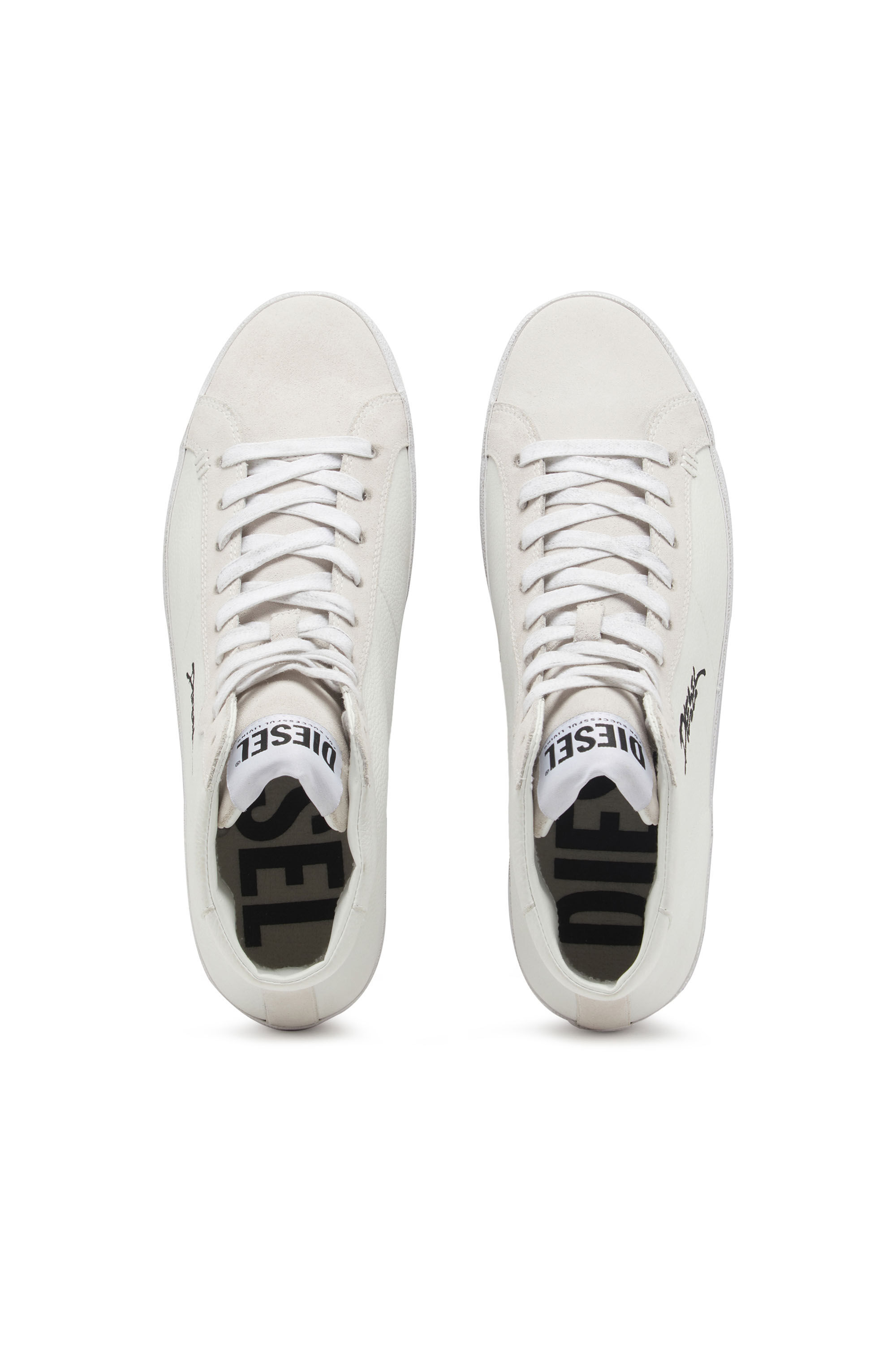 Diesel - S-LEROJI MID, S-Leroji Mid - Zapatillas altas con logotipo bordado Hombre in Blanco - 4