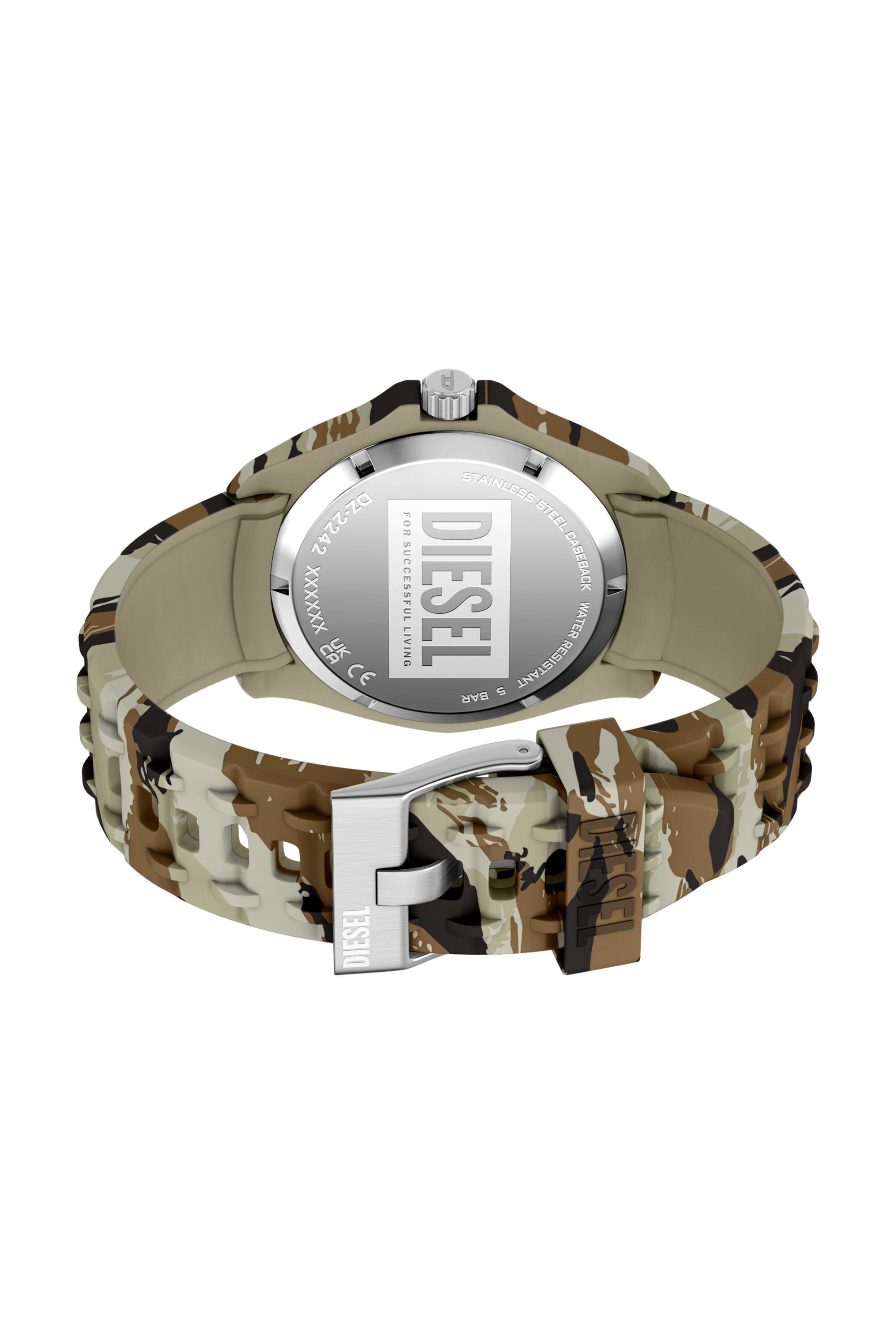 Diesel - DZ2242 WATCH, Reloj Stinger camo de silicona Hombre in Multicolor - 5