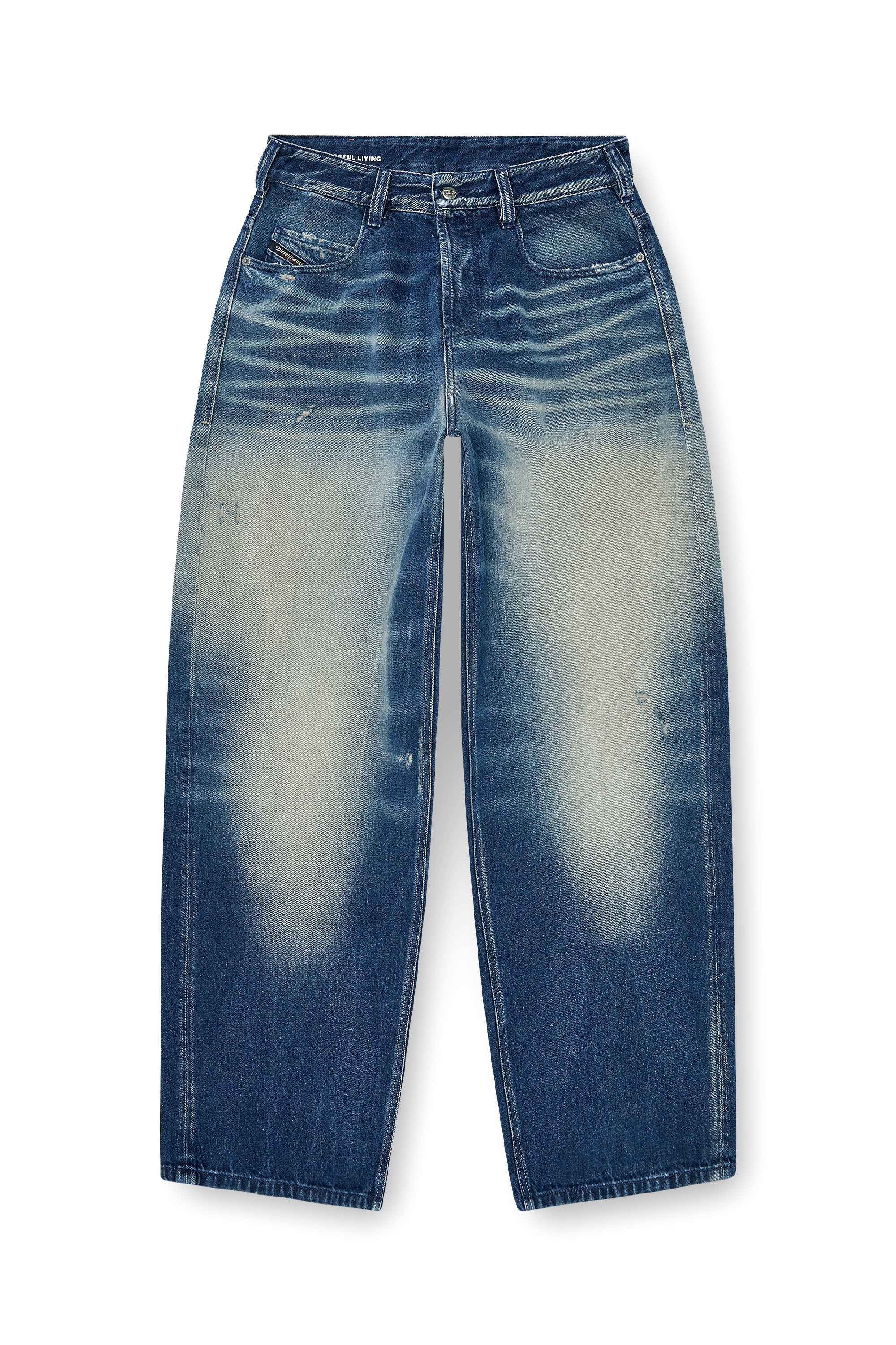 Diesel - Relaxed Jeans 1997 D-Enim-M 007DQ Unisex, Azul Oscuro - 8