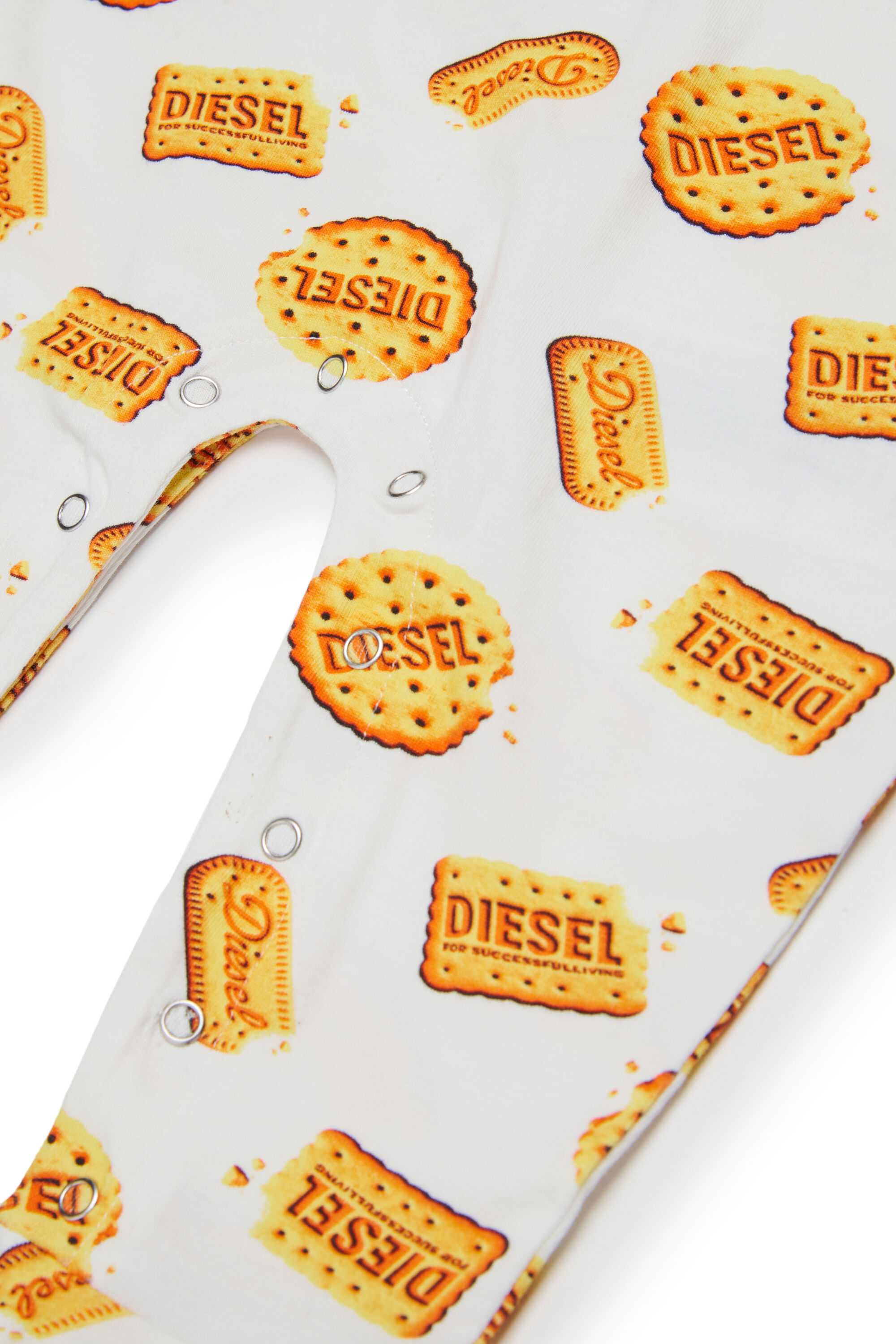 Diesel - UNNY-NB, Pelele para reci&eacute;n nacido con print Diesel biscuit Unisex in Blanco - 4