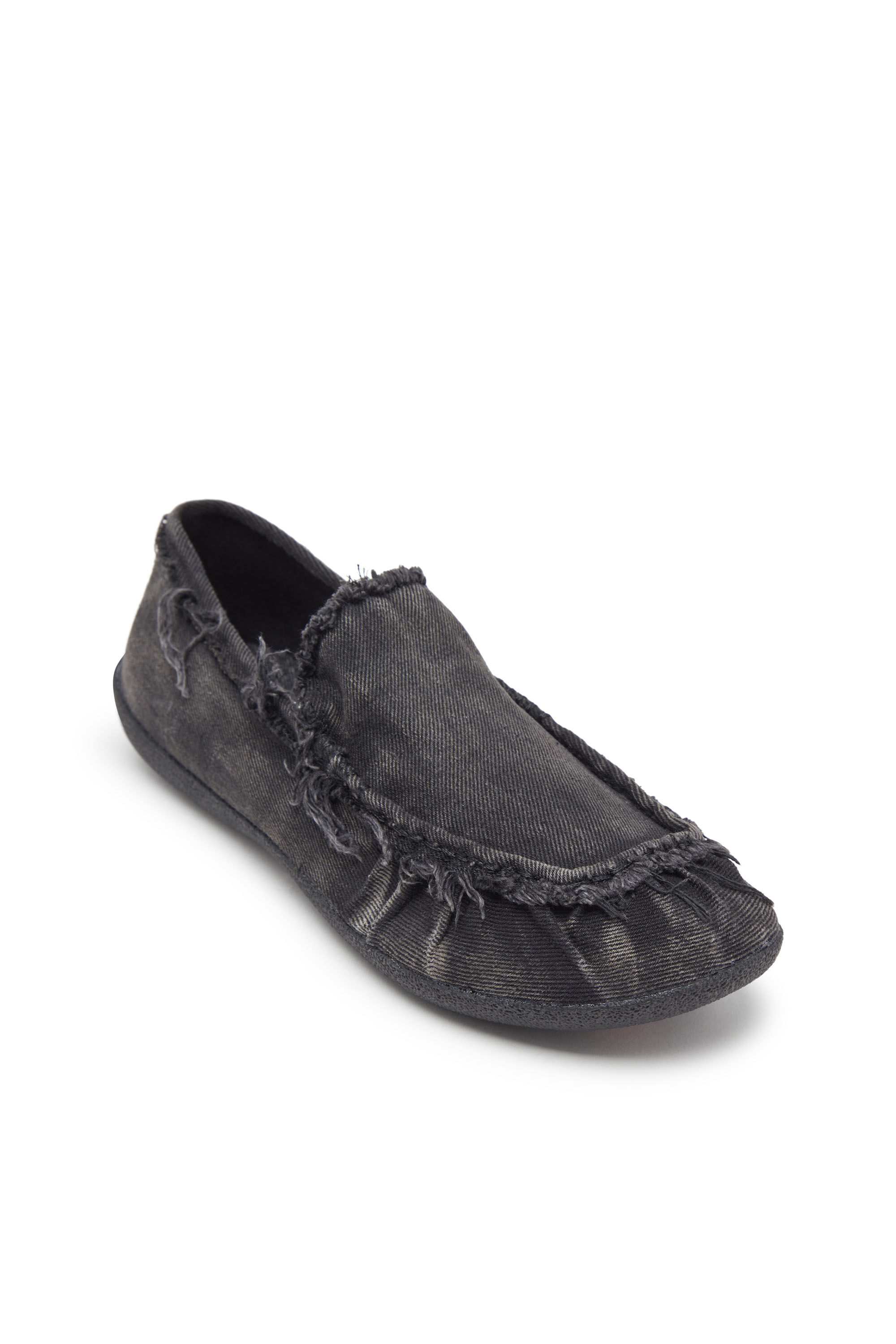 Diesel - D-SHOCK MOC, D-Shock-Mocasines de denim desgastado Hombre in Negro - 6