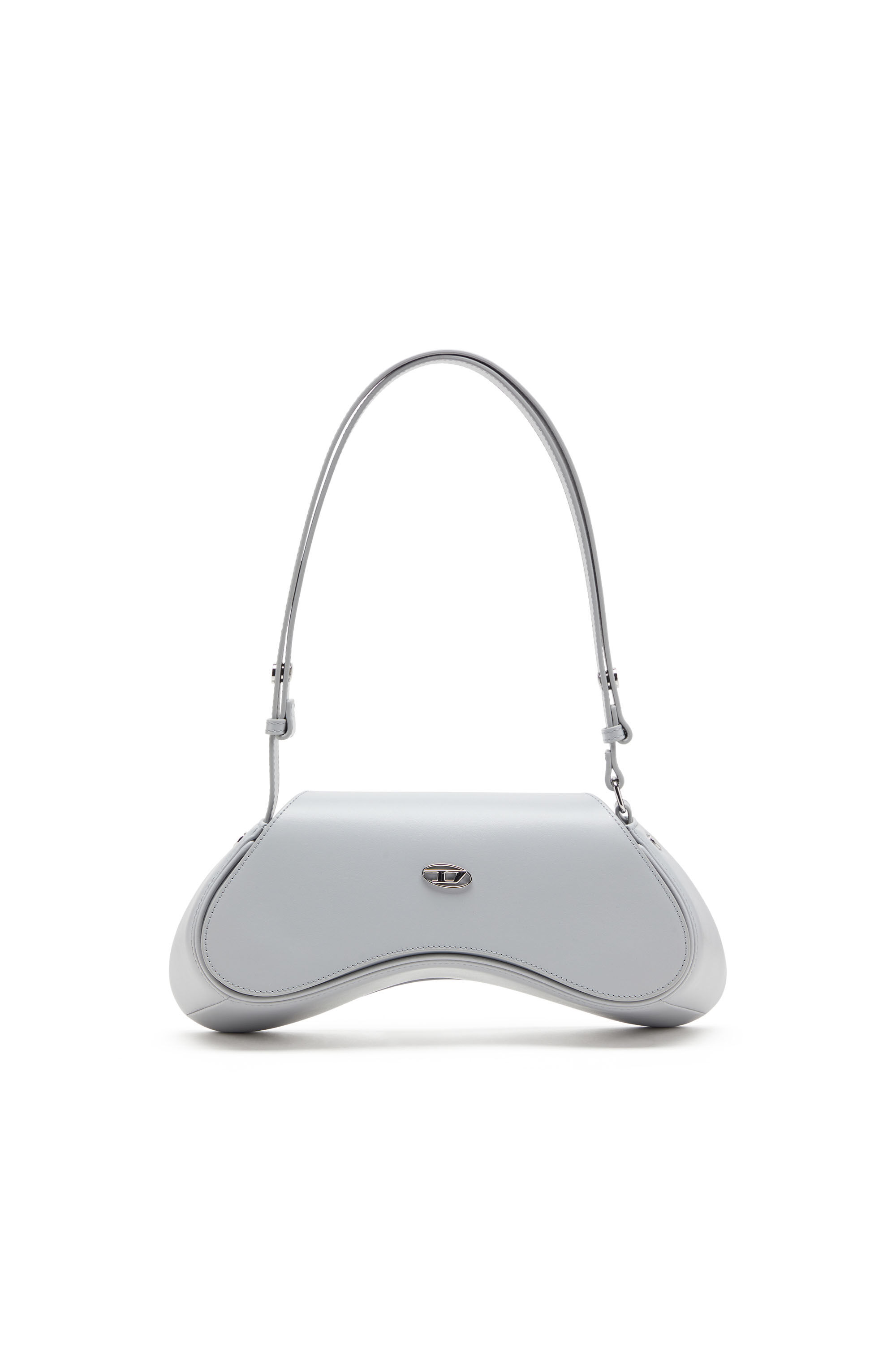 Diesel - PLAY CROSSBODY, Play-Bandolera de cuero semibrillante Mujer in Gris - 1
