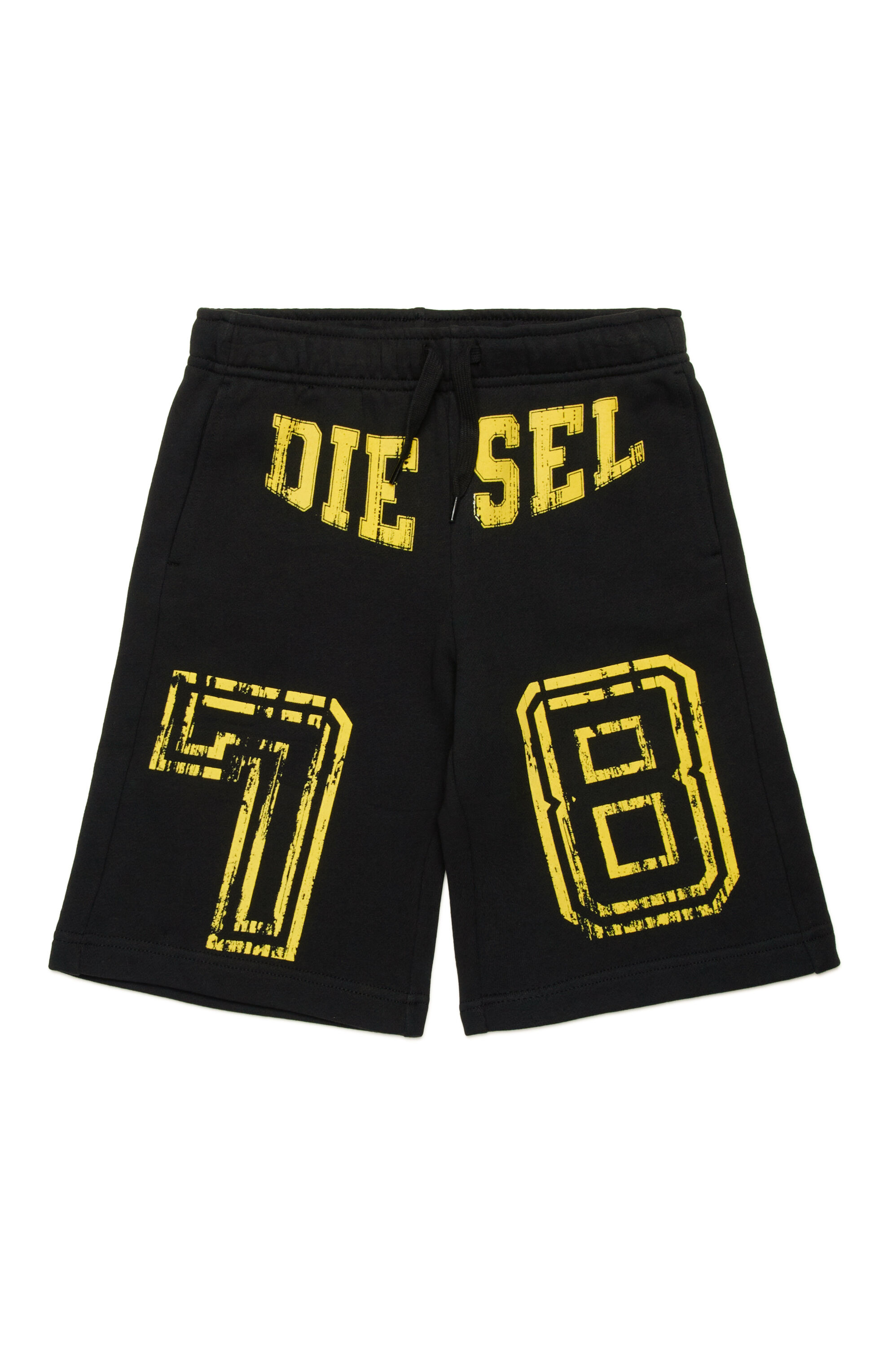 Diesel - PTAINSHORT, Pantalones cortos deportivos con logotipo Diesel 78 Hombre in Negro - 1